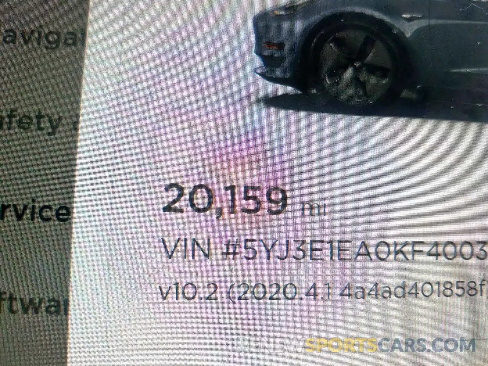 8 Фотография поврежденного автомобиля 5YJ3E1EA0KF400375 TESLA MODEL 3 2019