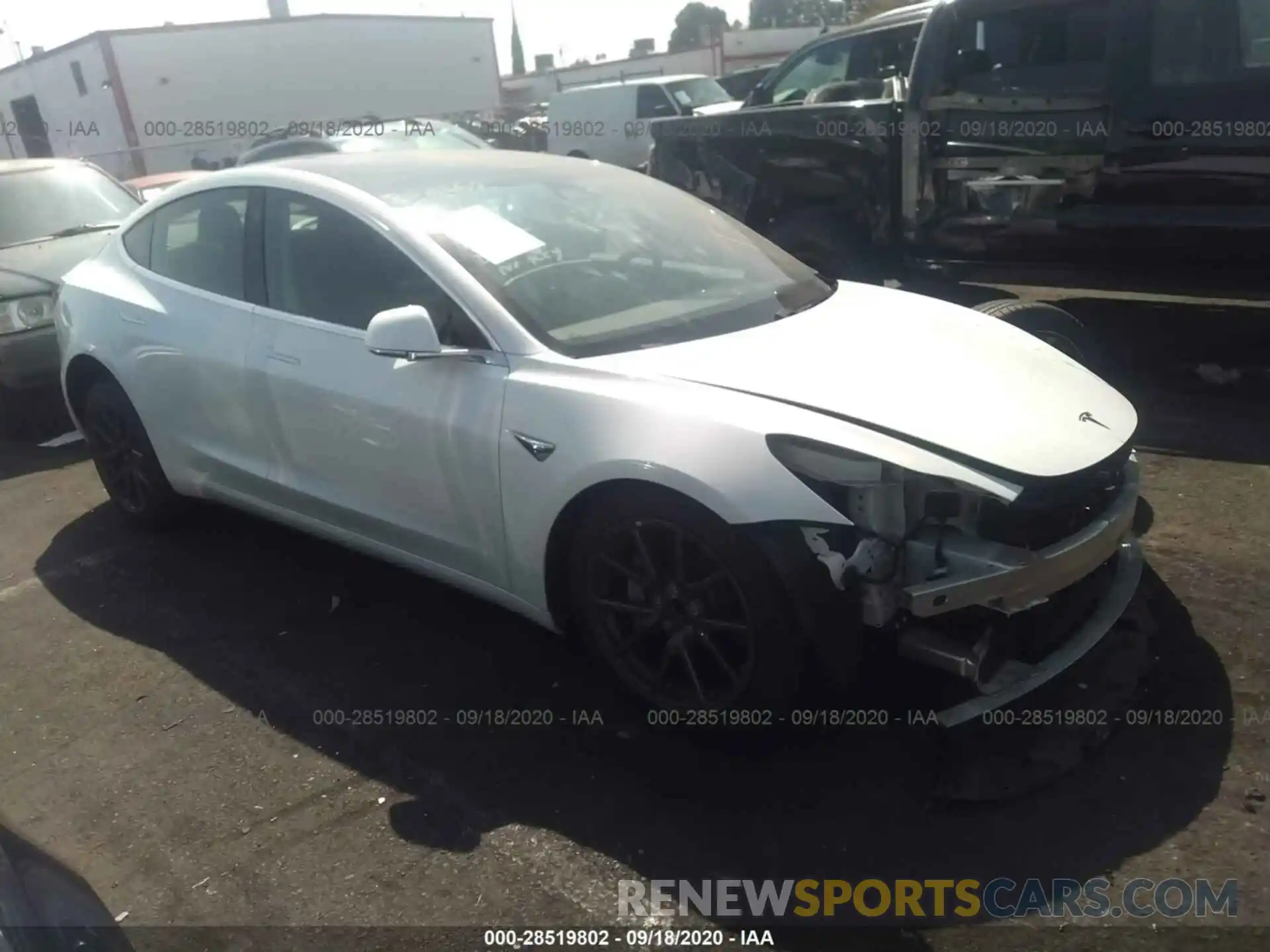 1 Photograph of a damaged car 5YJ3E1EA0KF401610 TESLA MODEL 3 2019