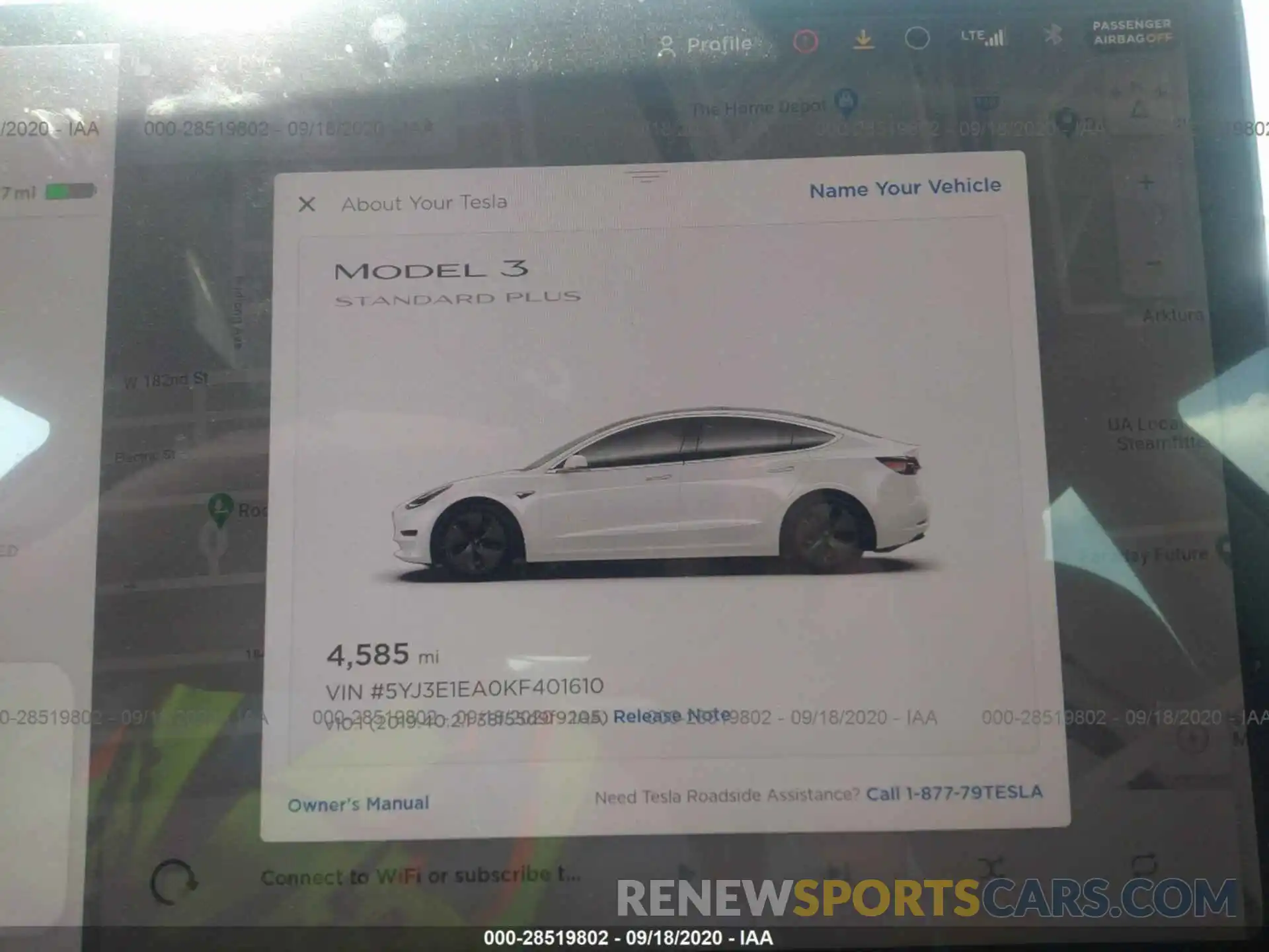 7 Фотография поврежденного автомобиля 5YJ3E1EA0KF401610 TESLA MODEL 3 2019