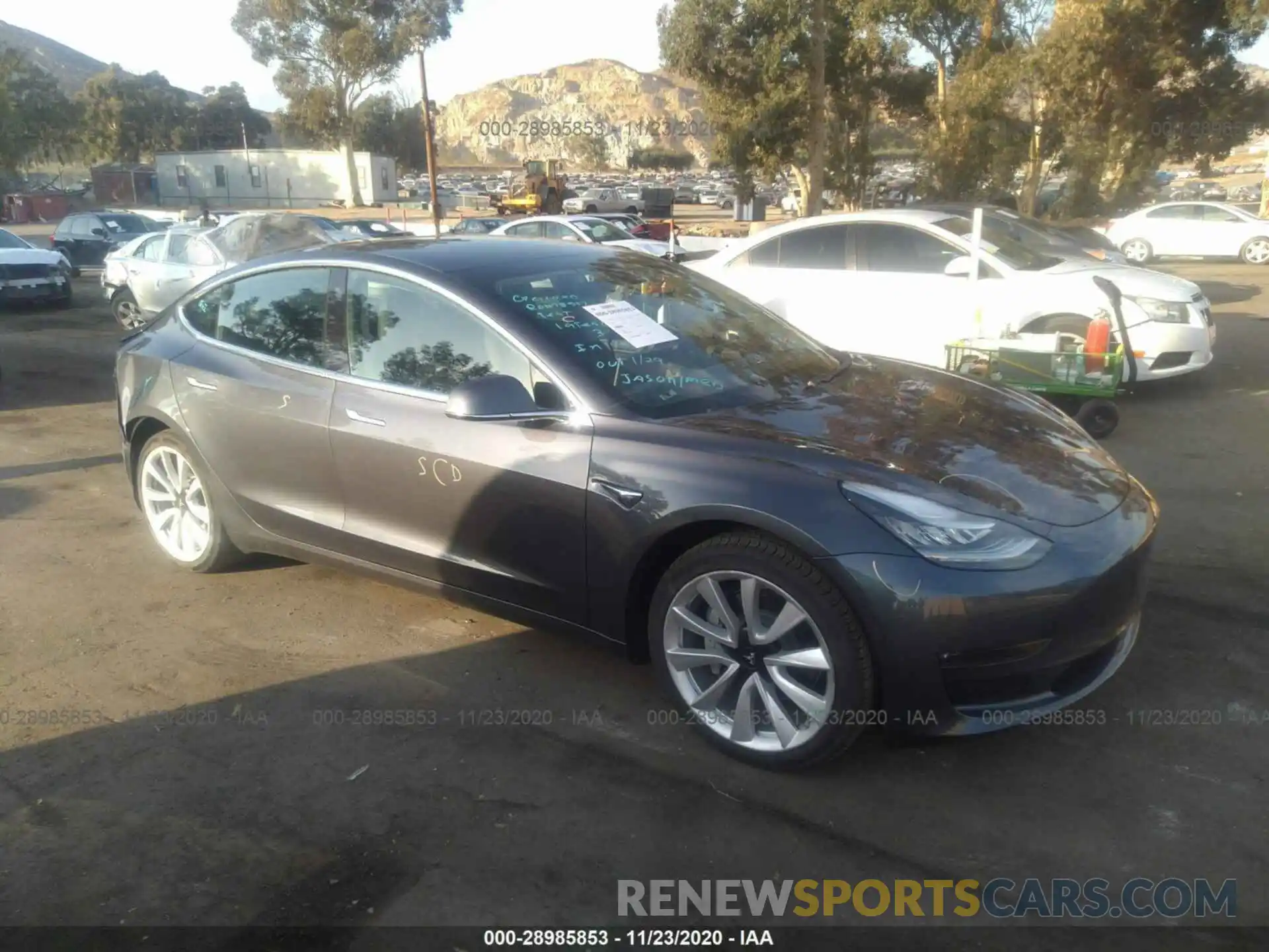 1 Photograph of a damaged car 5YJ3E1EA0KF402045 TESLA MODEL 3 2019