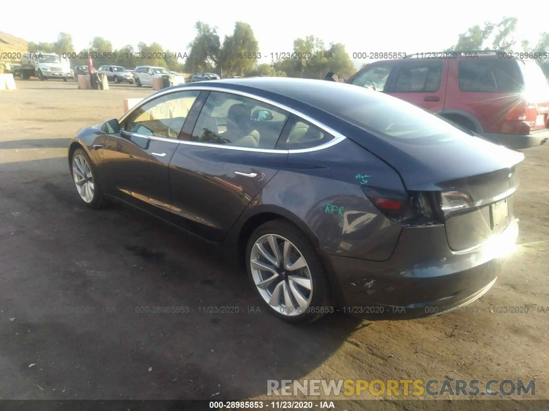 3 Photograph of a damaged car 5YJ3E1EA0KF402045 TESLA MODEL 3 2019