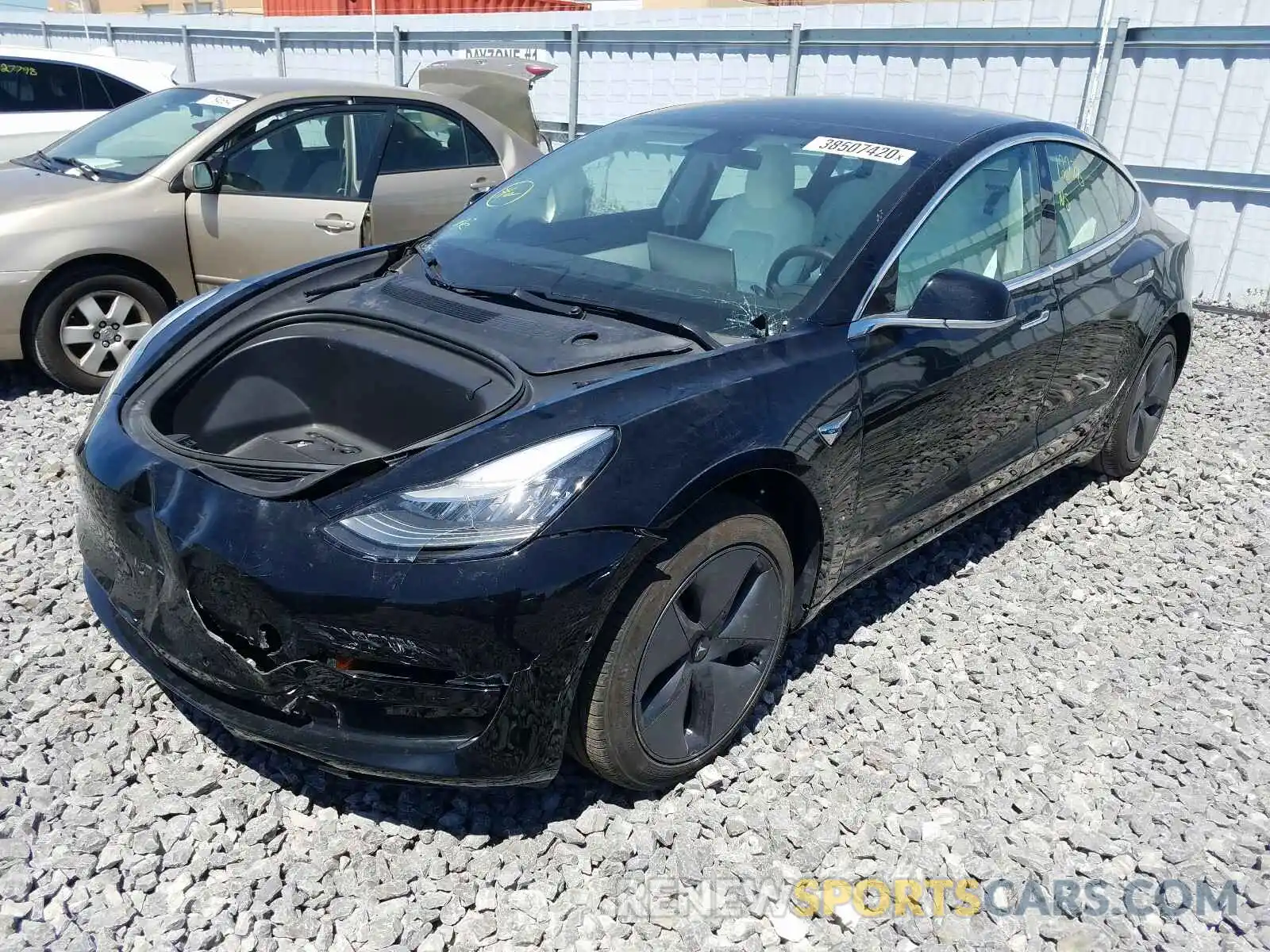 2 Photograph of a damaged car 5YJ3E1EA0KF403485 TESLA MODEL 3 2019