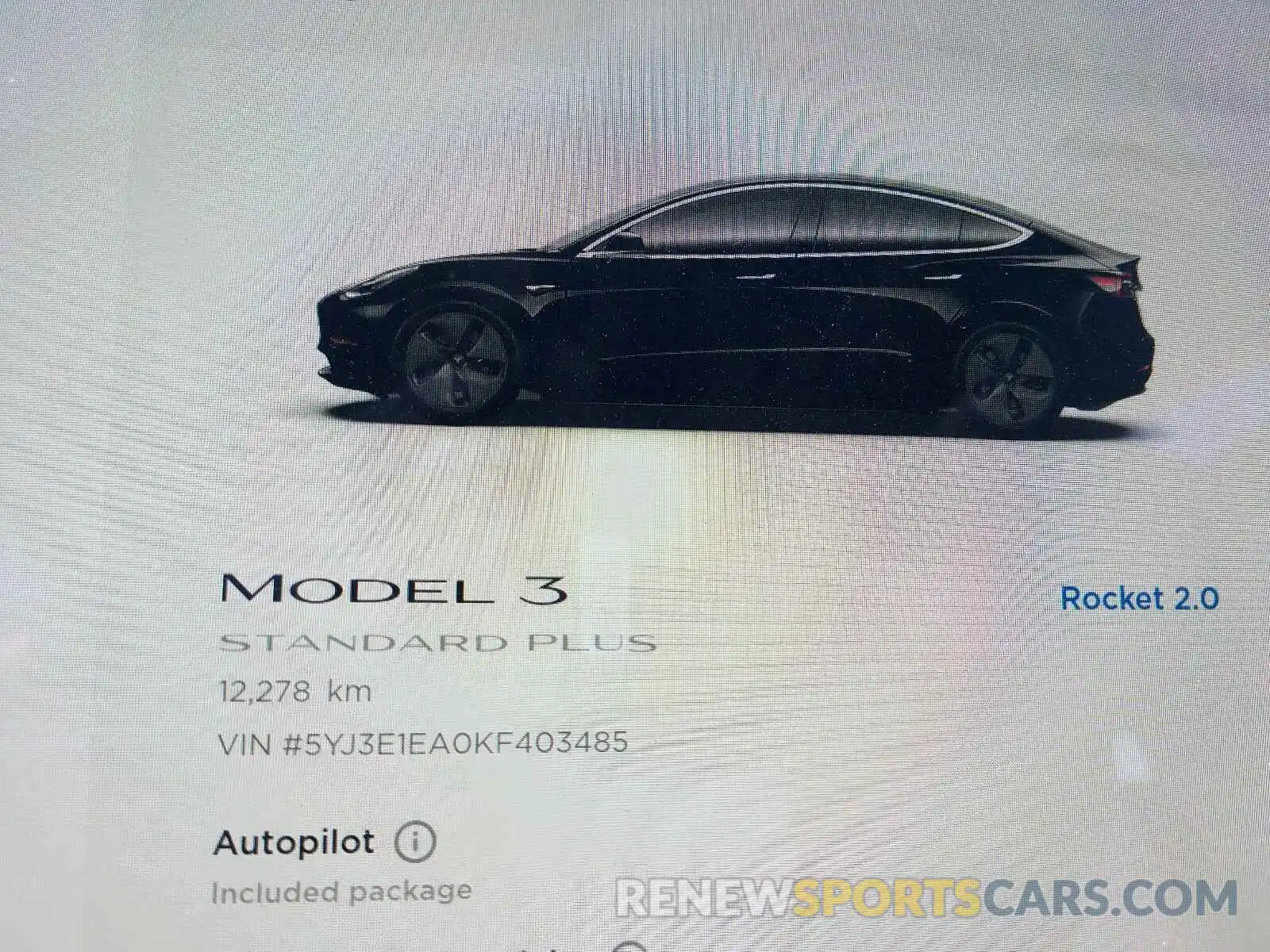 8 Photograph of a damaged car 5YJ3E1EA0KF403485 TESLA MODEL 3 2019