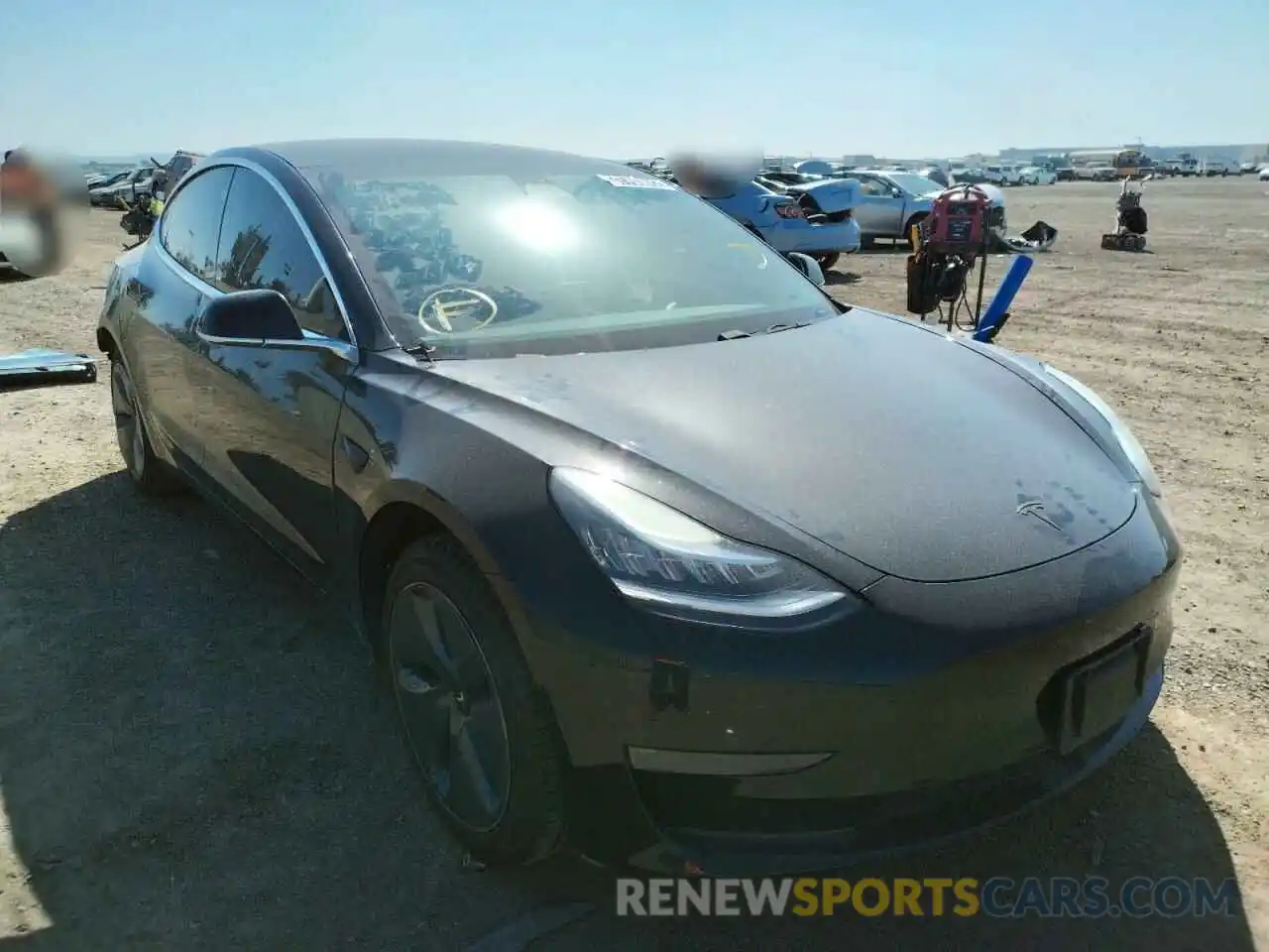 1 Photograph of a damaged car 5YJ3E1EA0KF409934 TESLA MODEL 3 2019