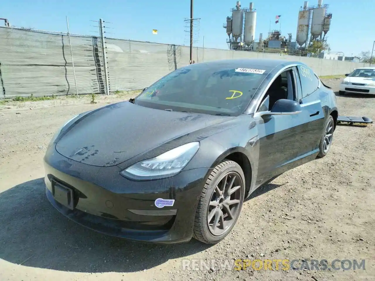 2 Photograph of a damaged car 5YJ3E1EA0KF409934 TESLA MODEL 3 2019