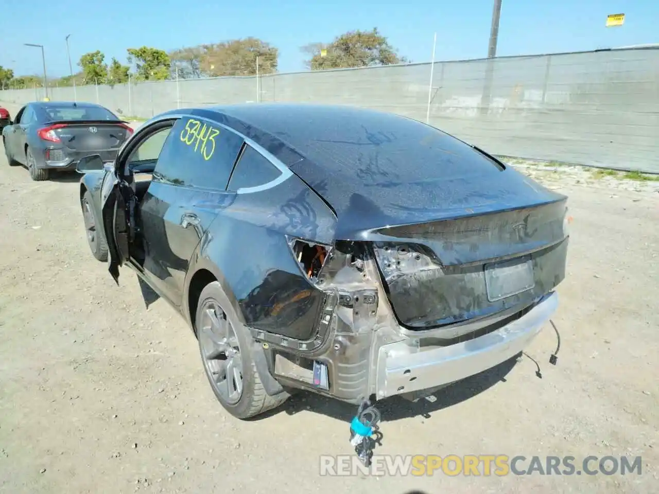 3 Photograph of a damaged car 5YJ3E1EA0KF409934 TESLA MODEL 3 2019