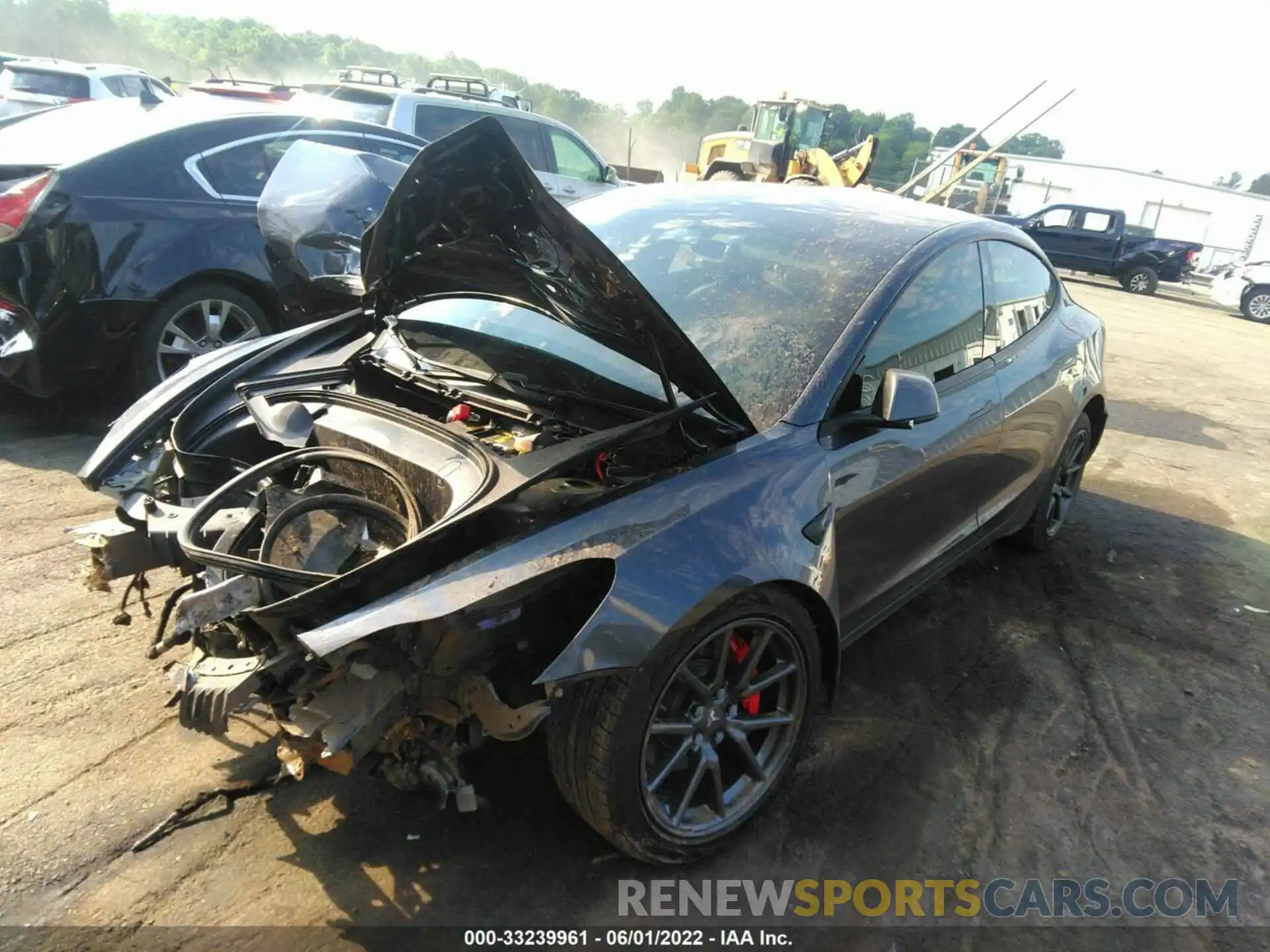 2 Photograph of a damaged car 5YJ3E1EA0KF411117 TESLA MODEL 3 2019