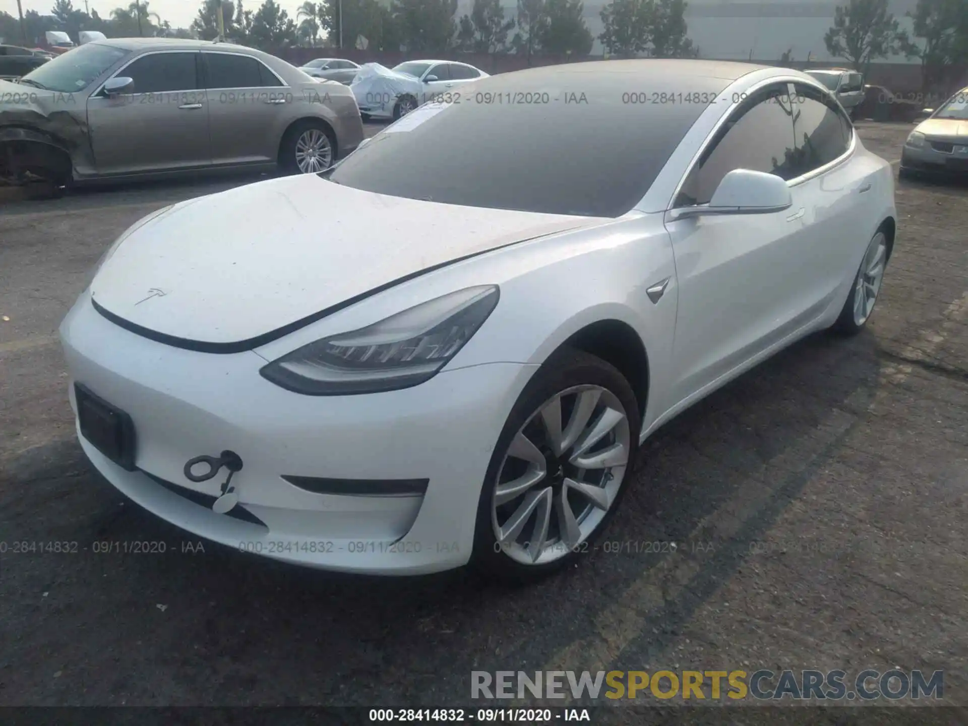 2 Photograph of a damaged car 5YJ3E1EA0KF412932 TESLA MODEL 3 2019