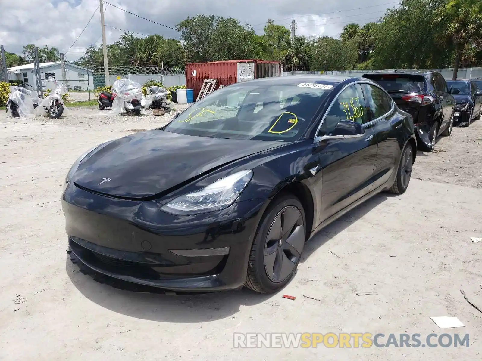 2 Photograph of a damaged car 5YJ3E1EA0KF415801 TESLA MODEL 3 2019