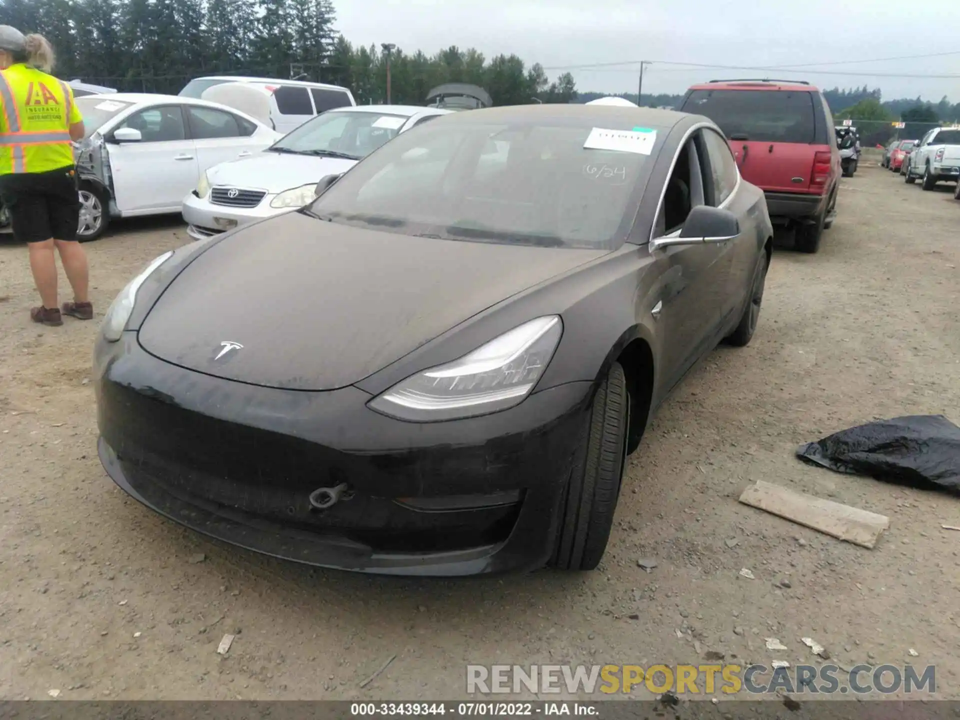 2 Photograph of a damaged car 5YJ3E1EA0KF415846 TESLA MODEL 3 2019