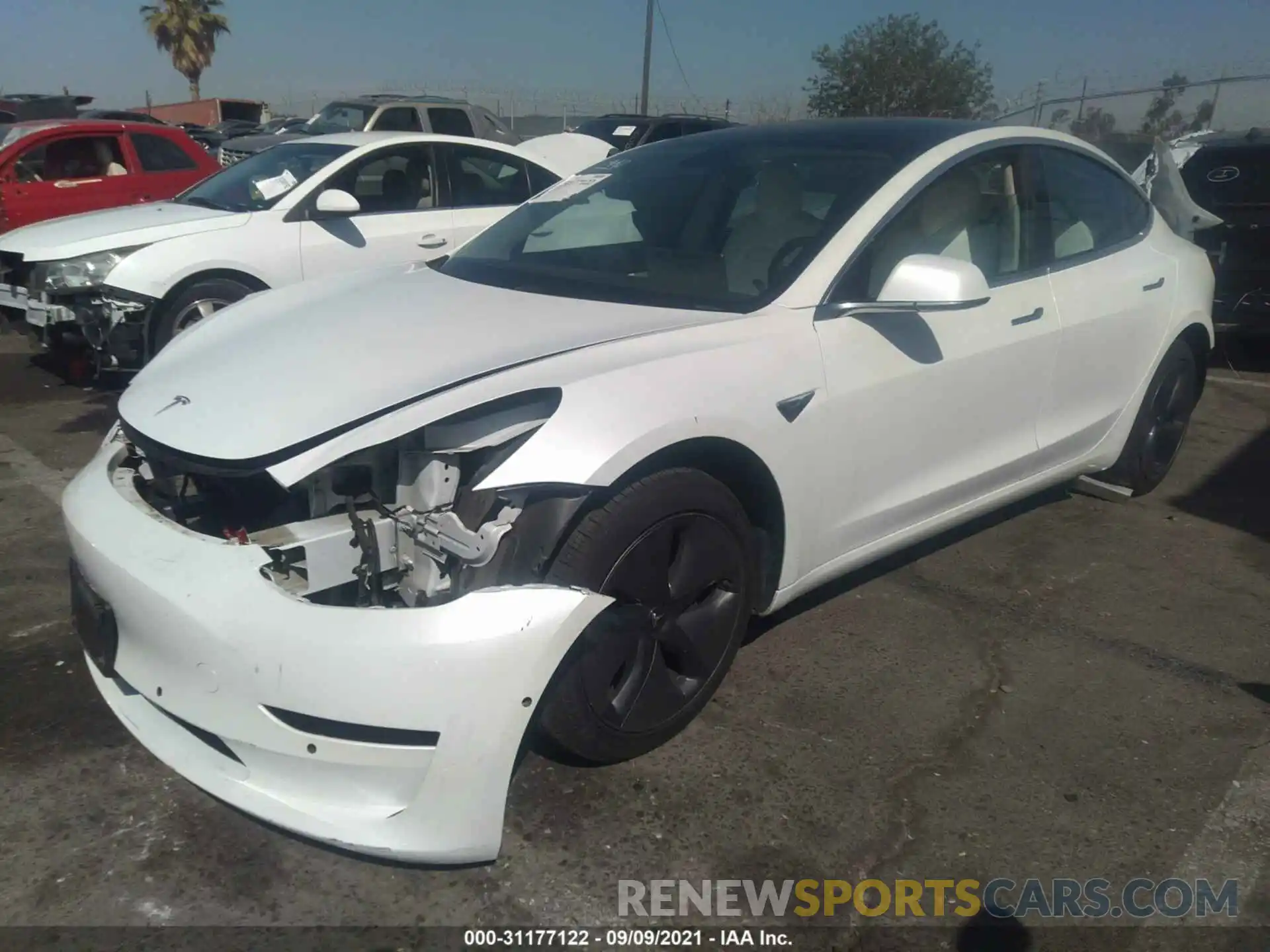 2 Photograph of a damaged car 5YJ3E1EA0KF417791 TESLA MODEL 3 2019