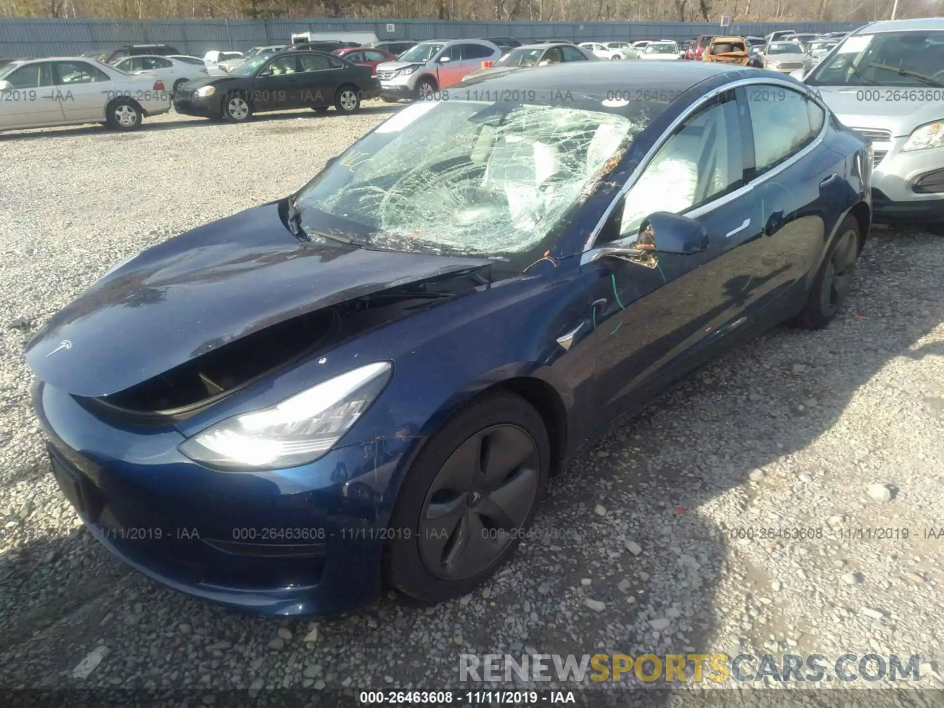 2 Photograph of a damaged car 5YJ3E1EA0KF419296 TESLA MODEL 3 2019