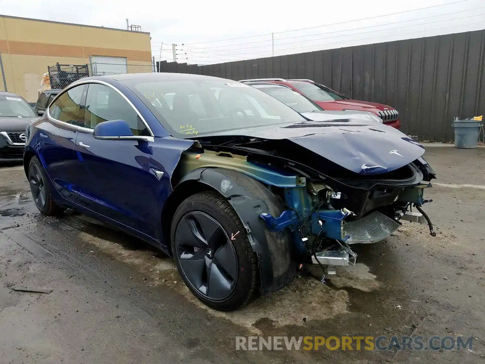 1 Photograph of a damaged car 5YJ3E1EA0KF422781 TESLA MODEL 3 2019