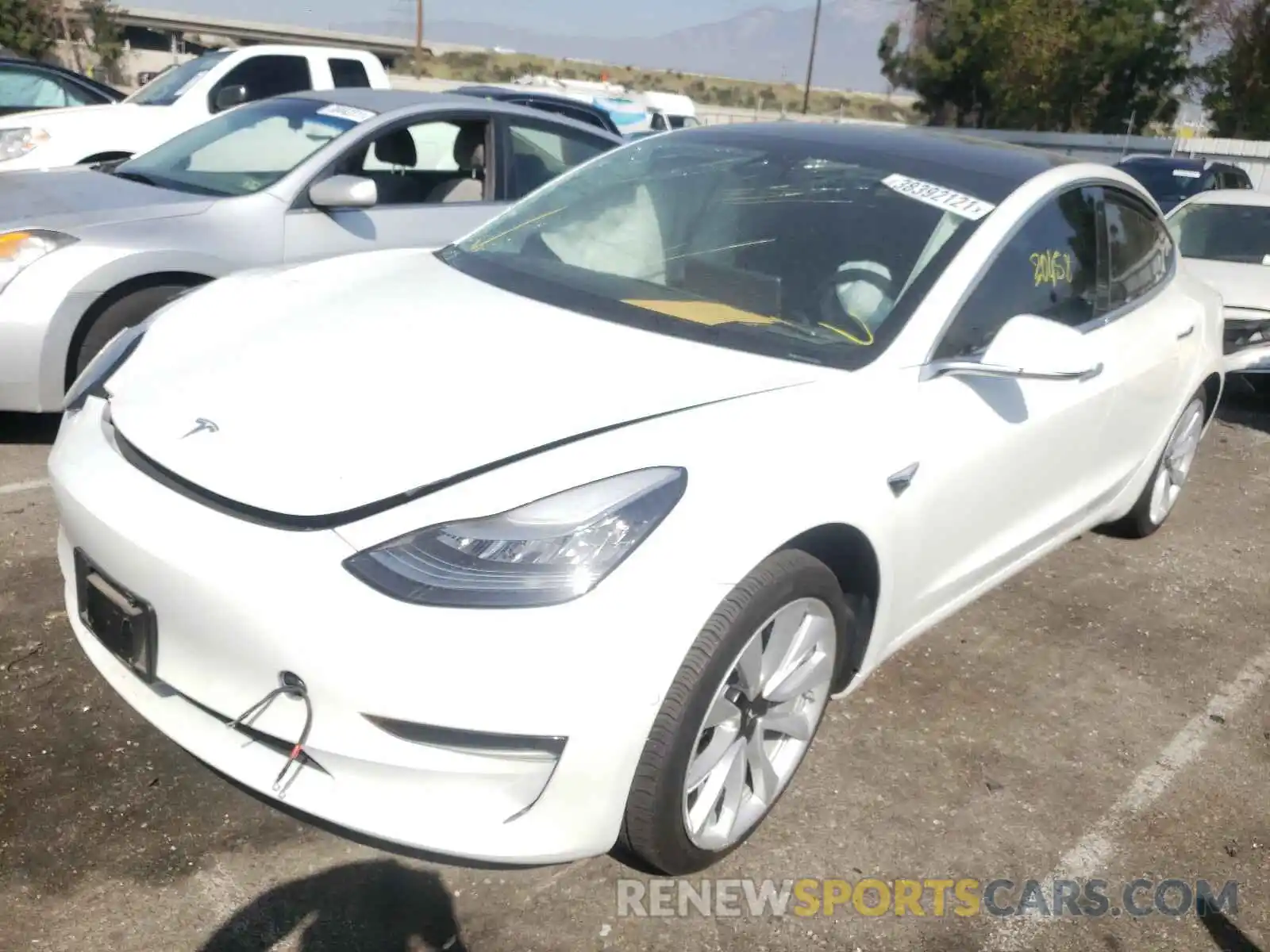 2 Photograph of a damaged car 5YJ3E1EA0KF428256 TESLA MODEL 3 2019