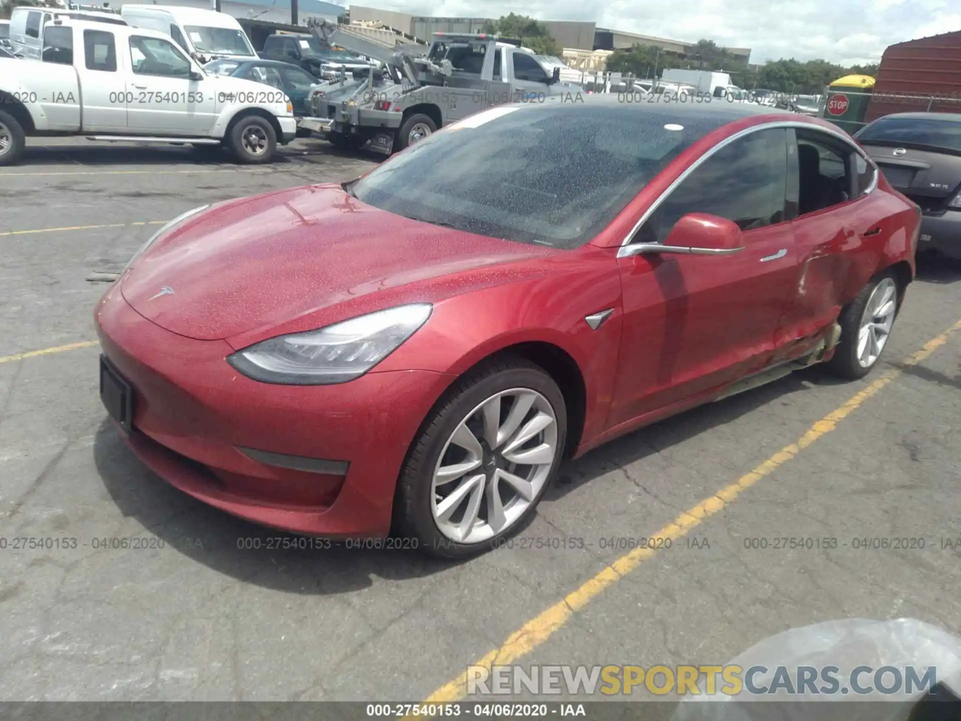 2 Фотография поврежденного автомобиля 5YJ3E1EA0KF428385 TESLA MODEL 3 2019