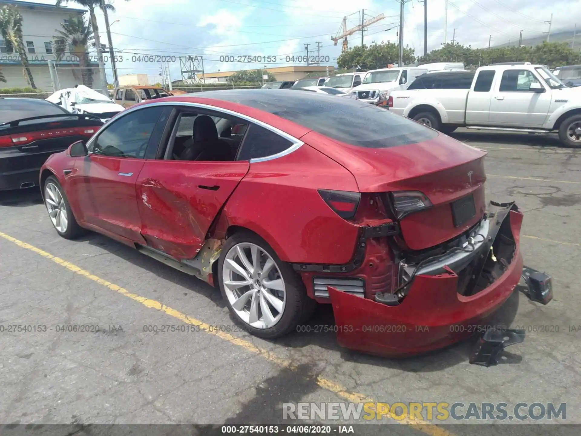 3 Photograph of a damaged car 5YJ3E1EA0KF428385 TESLA MODEL 3 2019