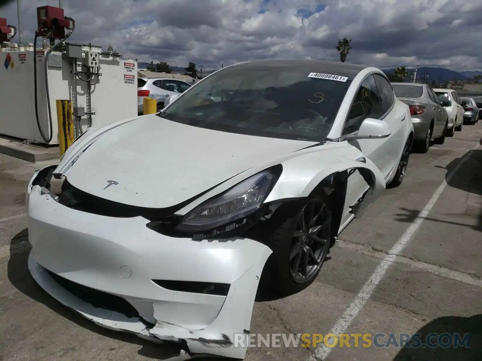 2 Photograph of a damaged car 5YJ3E1EA0KF430699 TESLA MODEL 3 2019