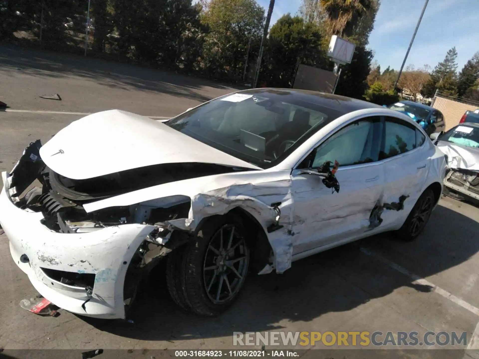 2 Photograph of a damaged car 5YJ3E1EA0KF430816 TESLA MODEL 3 2019