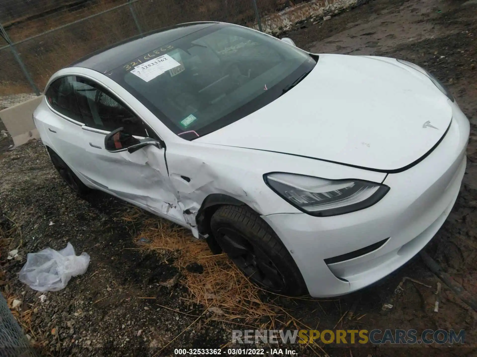 1 Photograph of a damaged car 5YJ3E1EA0KF430850 TESLA MODEL 3 2019