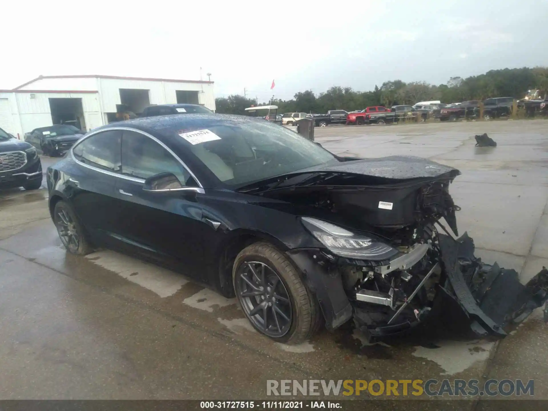 1 Photograph of a damaged car 5YJ3E1EA0KF431366 TESLA MODEL 3 2019