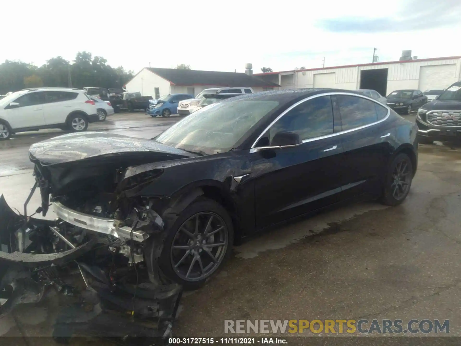 2 Photograph of a damaged car 5YJ3E1EA0KF431366 TESLA MODEL 3 2019