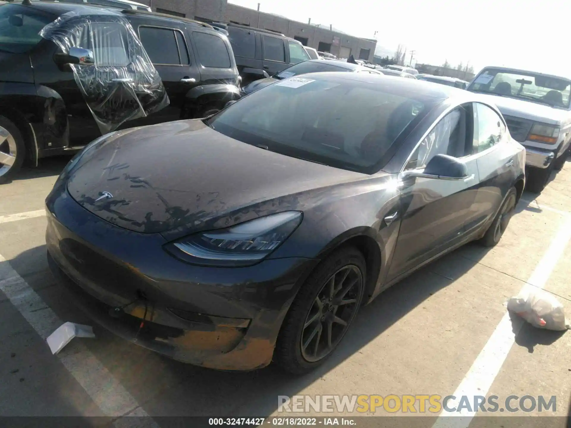 2 Photograph of a damaged car 5YJ3E1EA0KF431576 TESLA MODEL 3 2019