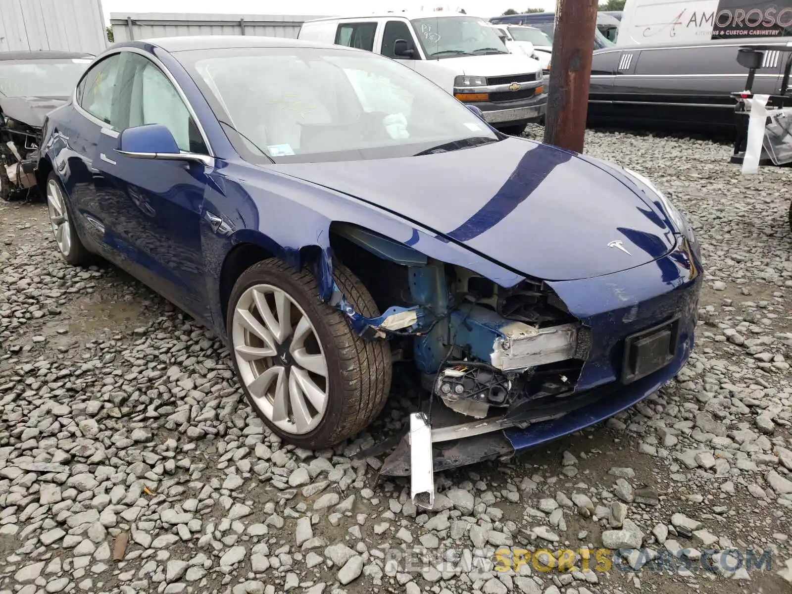 1 Photograph of a damaged car 5YJ3E1EA0KF432095 TESLA MODEL 3 2019