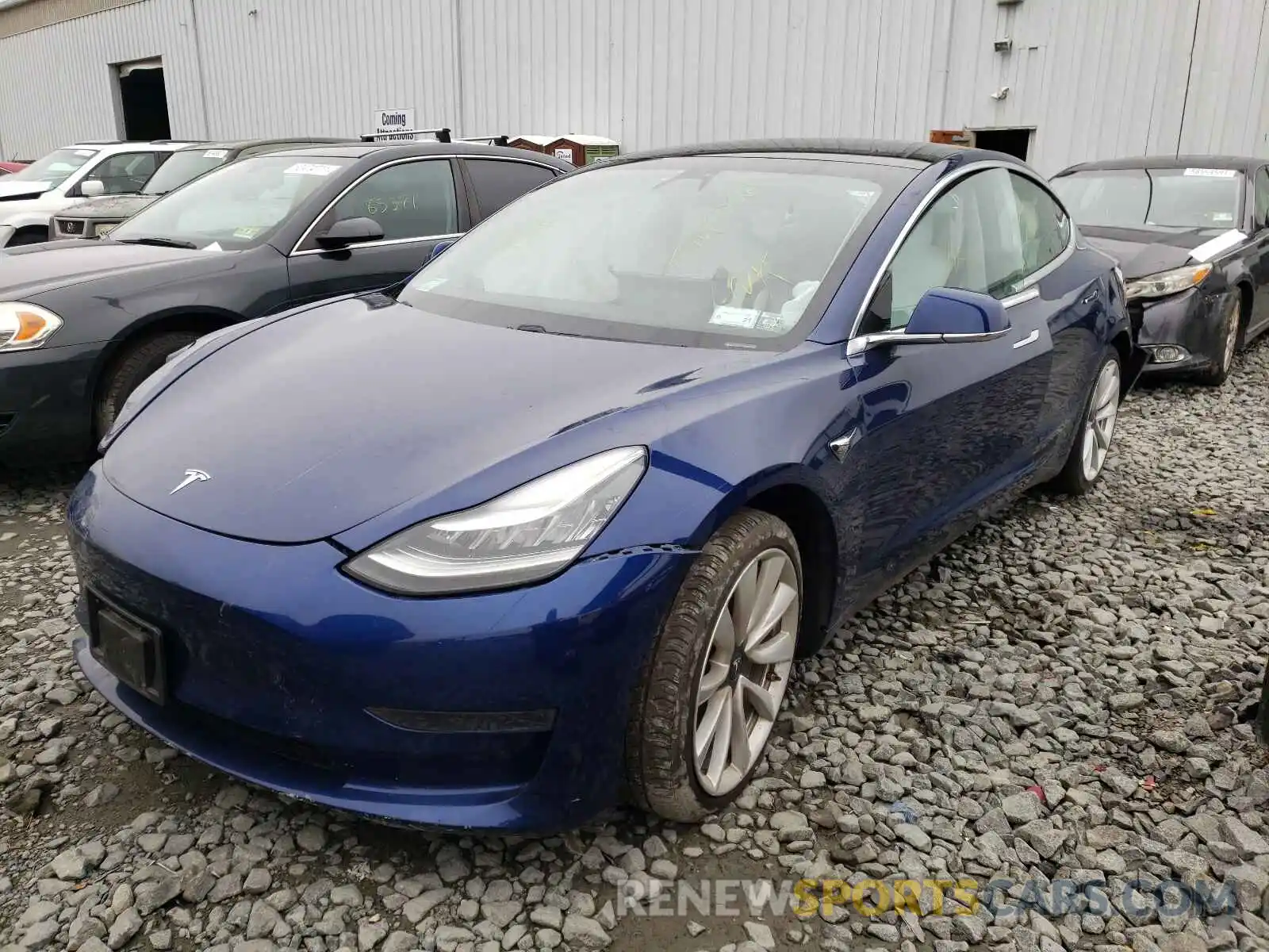 2 Photograph of a damaged car 5YJ3E1EA0KF432095 TESLA MODEL 3 2019