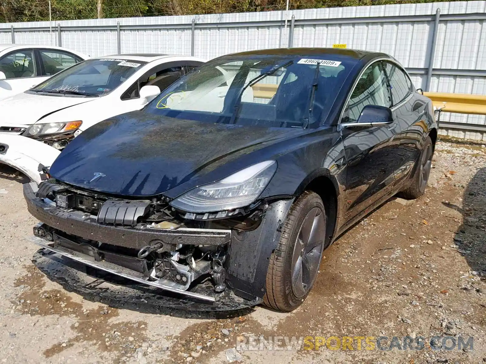 2 Photograph of a damaged car 5YJ3E1EA0KF434803 TESLA MODEL 3 2019