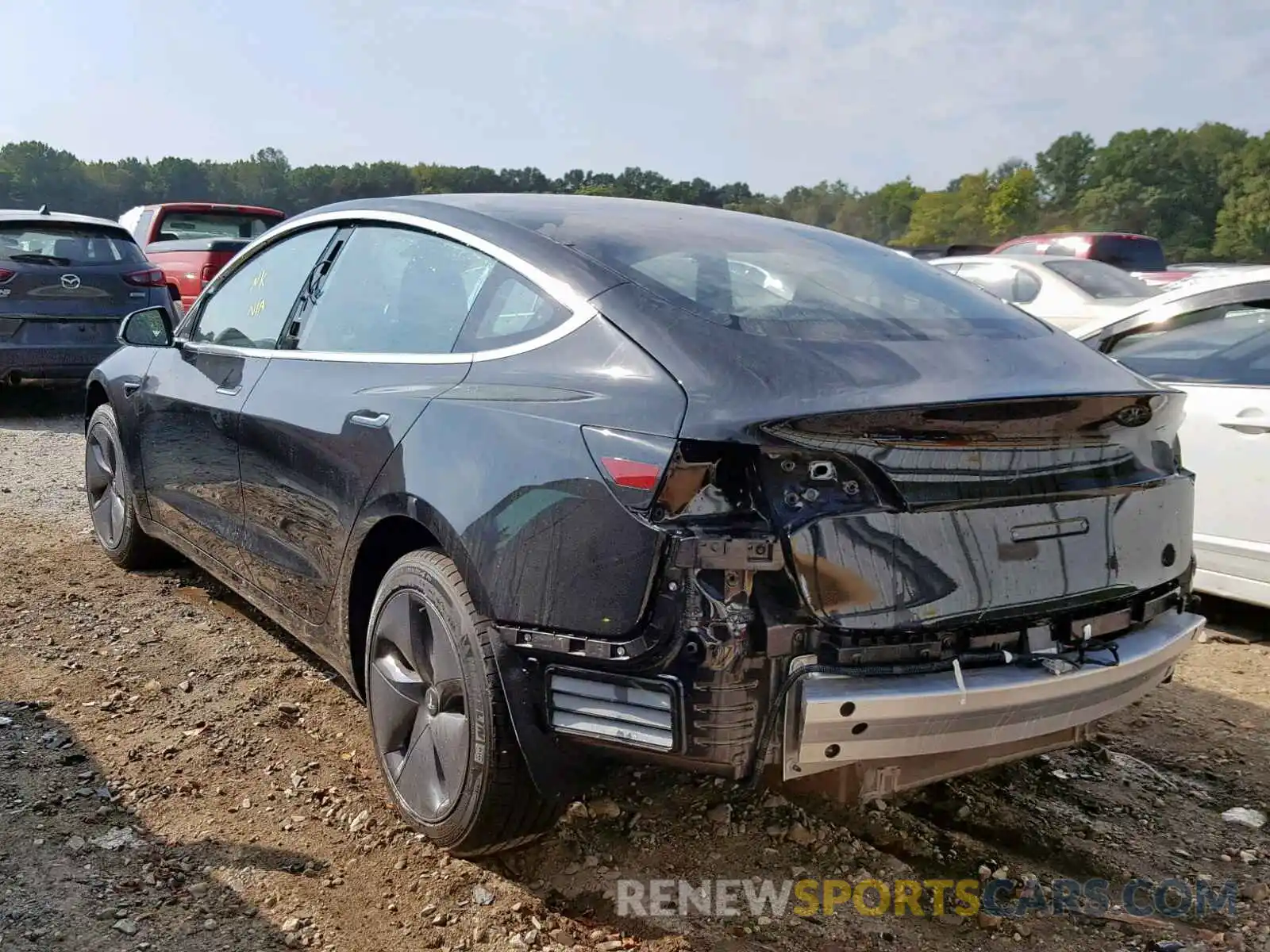 3 Photograph of a damaged car 5YJ3E1EA0KF434803 TESLA MODEL 3 2019