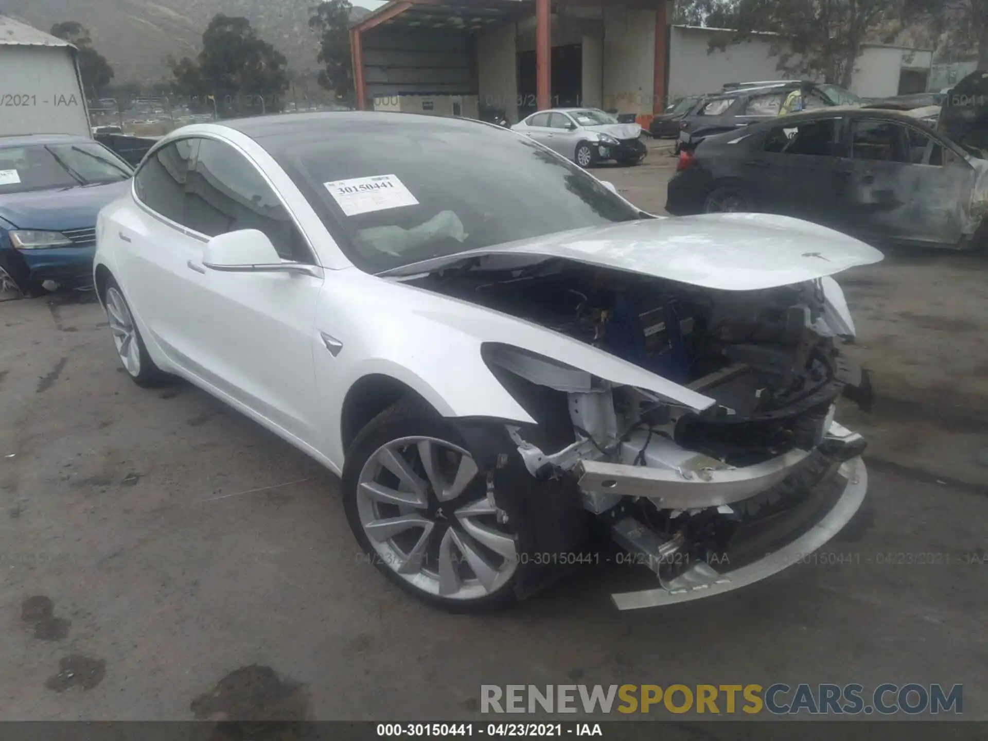 1 Photograph of a damaged car 5YJ3E1EA0KF436275 TESLA MODEL 3 2019