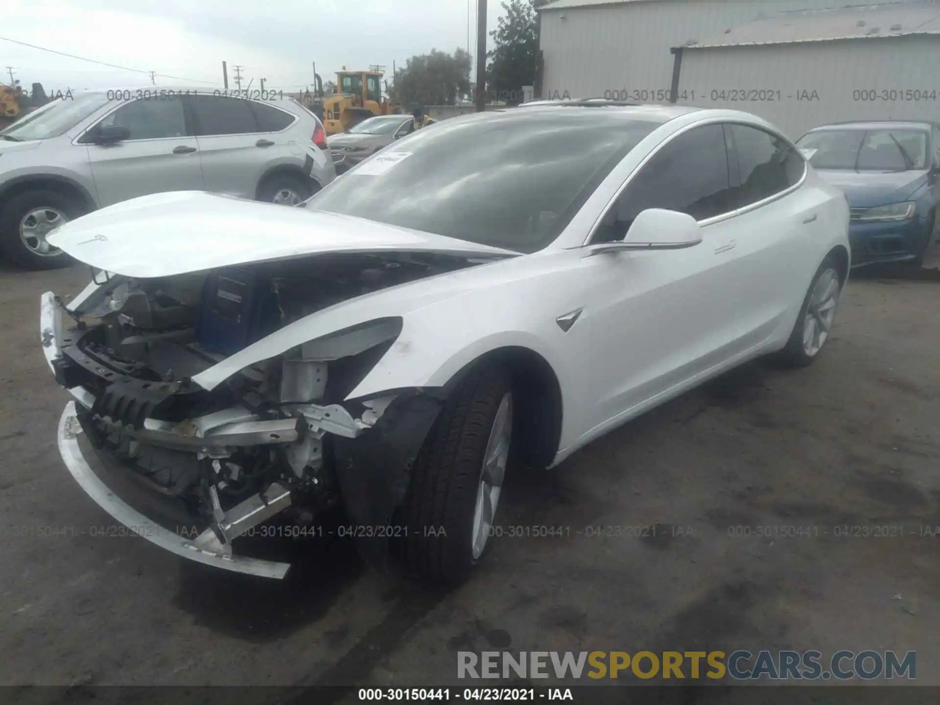 2 Photograph of a damaged car 5YJ3E1EA0KF436275 TESLA MODEL 3 2019