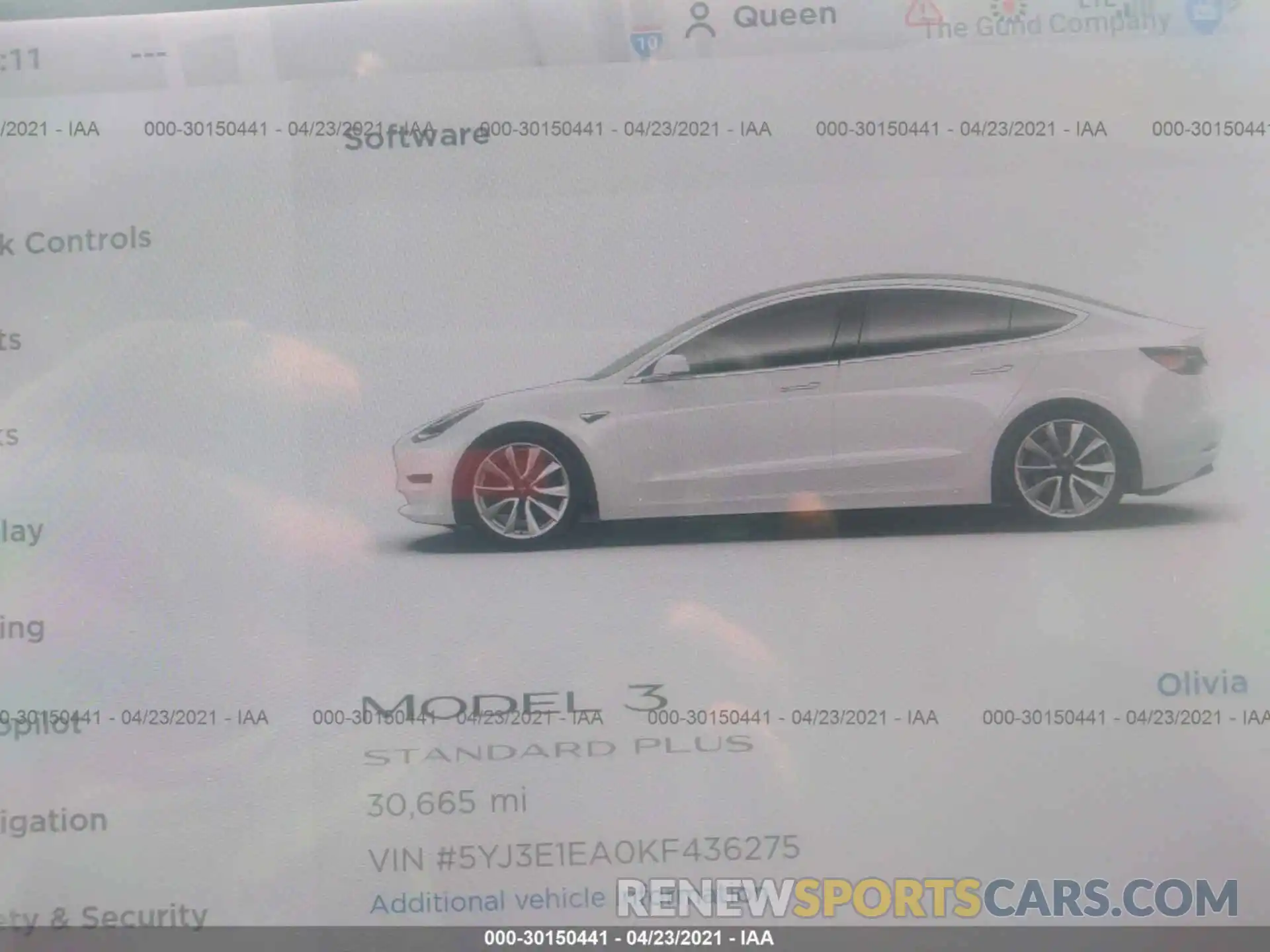 7 Photograph of a damaged car 5YJ3E1EA0KF436275 TESLA MODEL 3 2019