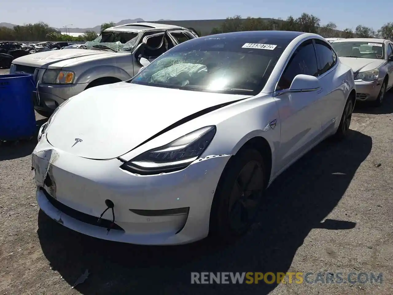 2 Photograph of a damaged car 5YJ3E1EA0KF436597 TESLA MODEL 3 2019