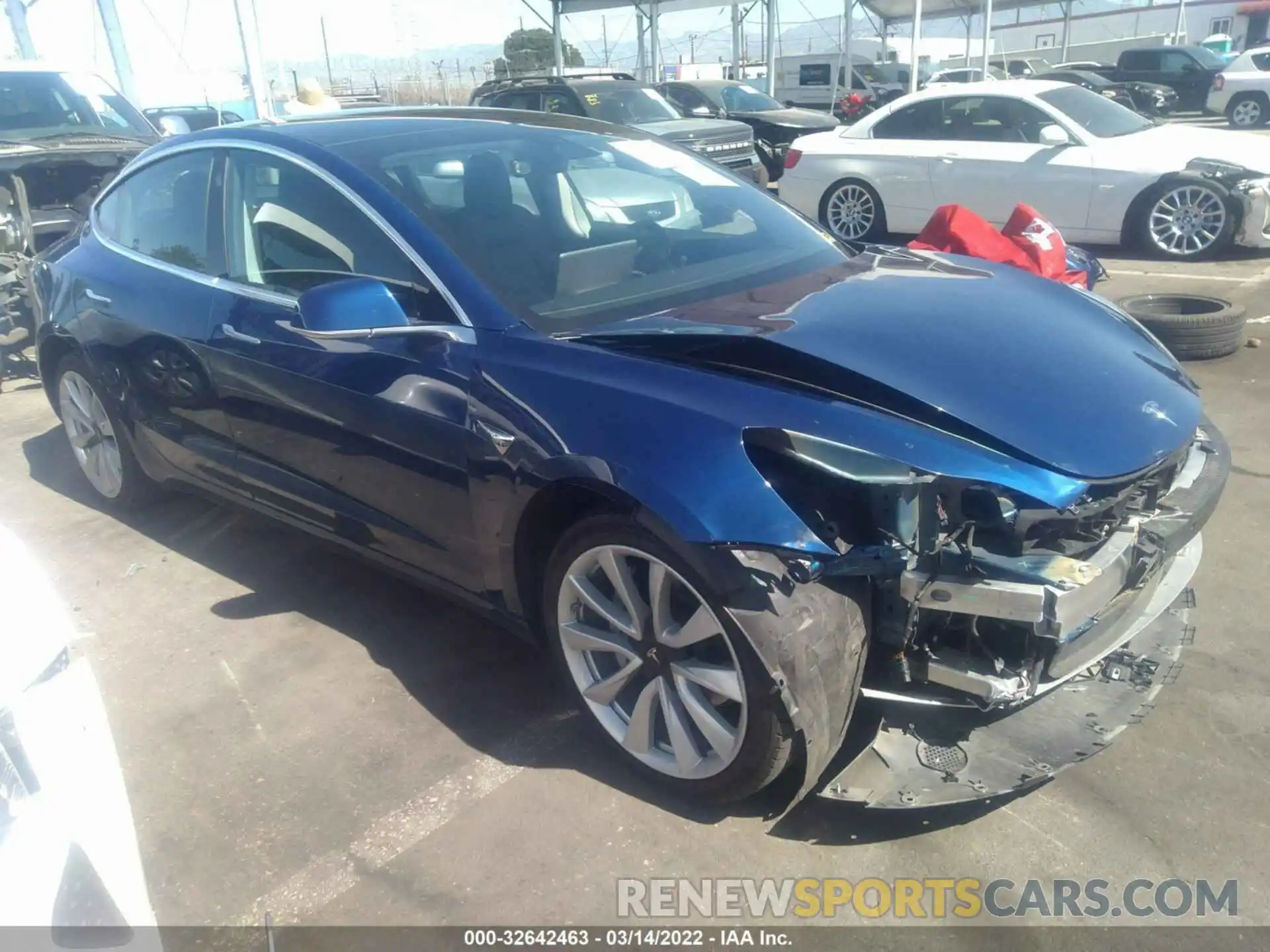 1 Photograph of a damaged car 5YJ3E1EA0KF440780 TESLA MODEL 3 2019