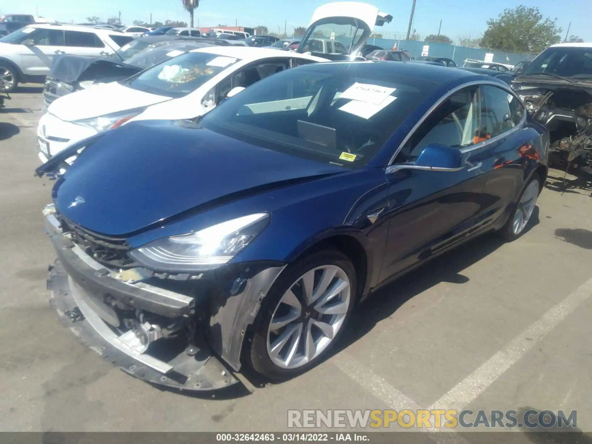 2 Photograph of a damaged car 5YJ3E1EA0KF440780 TESLA MODEL 3 2019