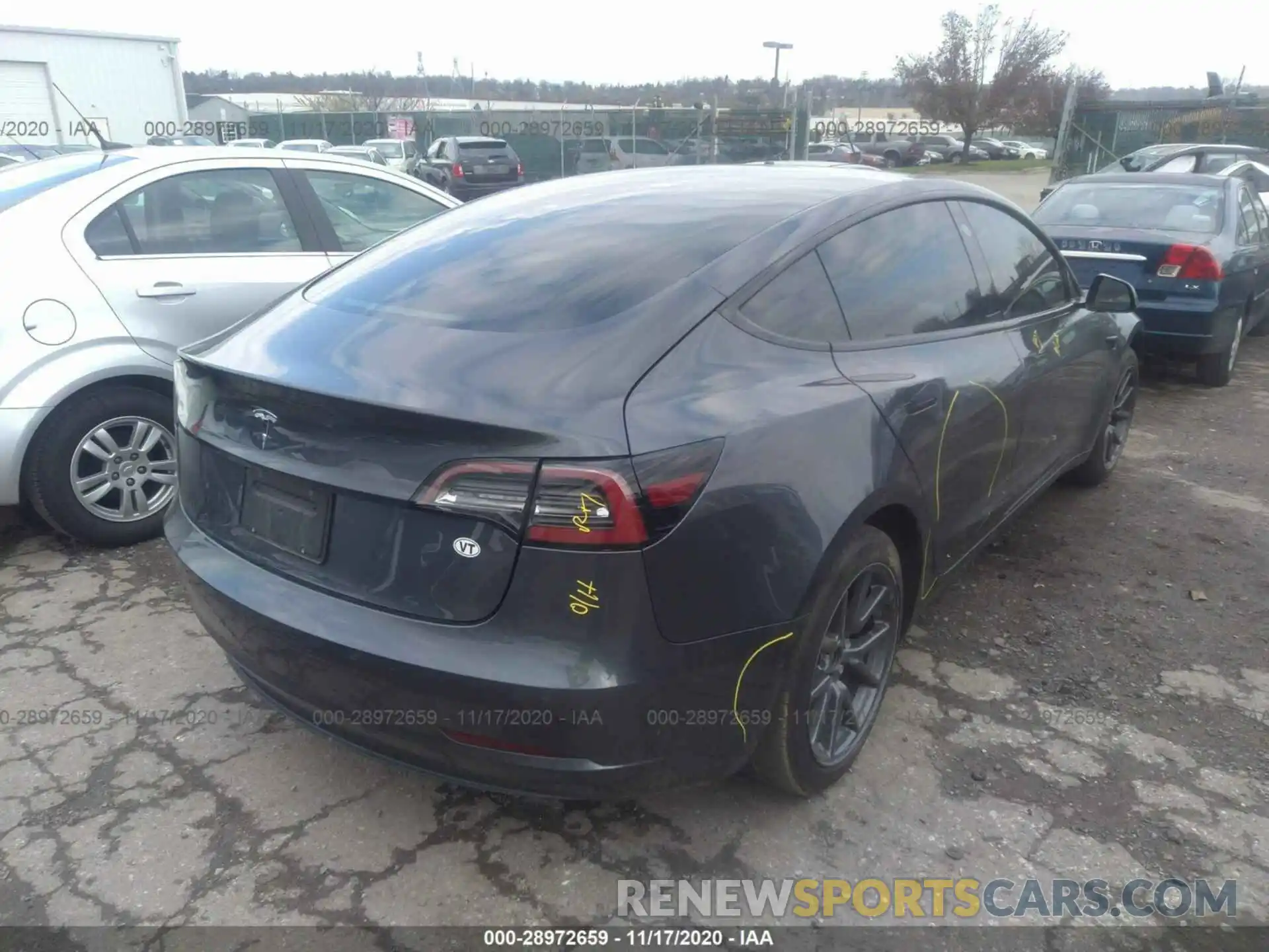 4 Photograph of a damaged car 5YJ3E1EA0KF445199 TESLA MODEL 3 2019