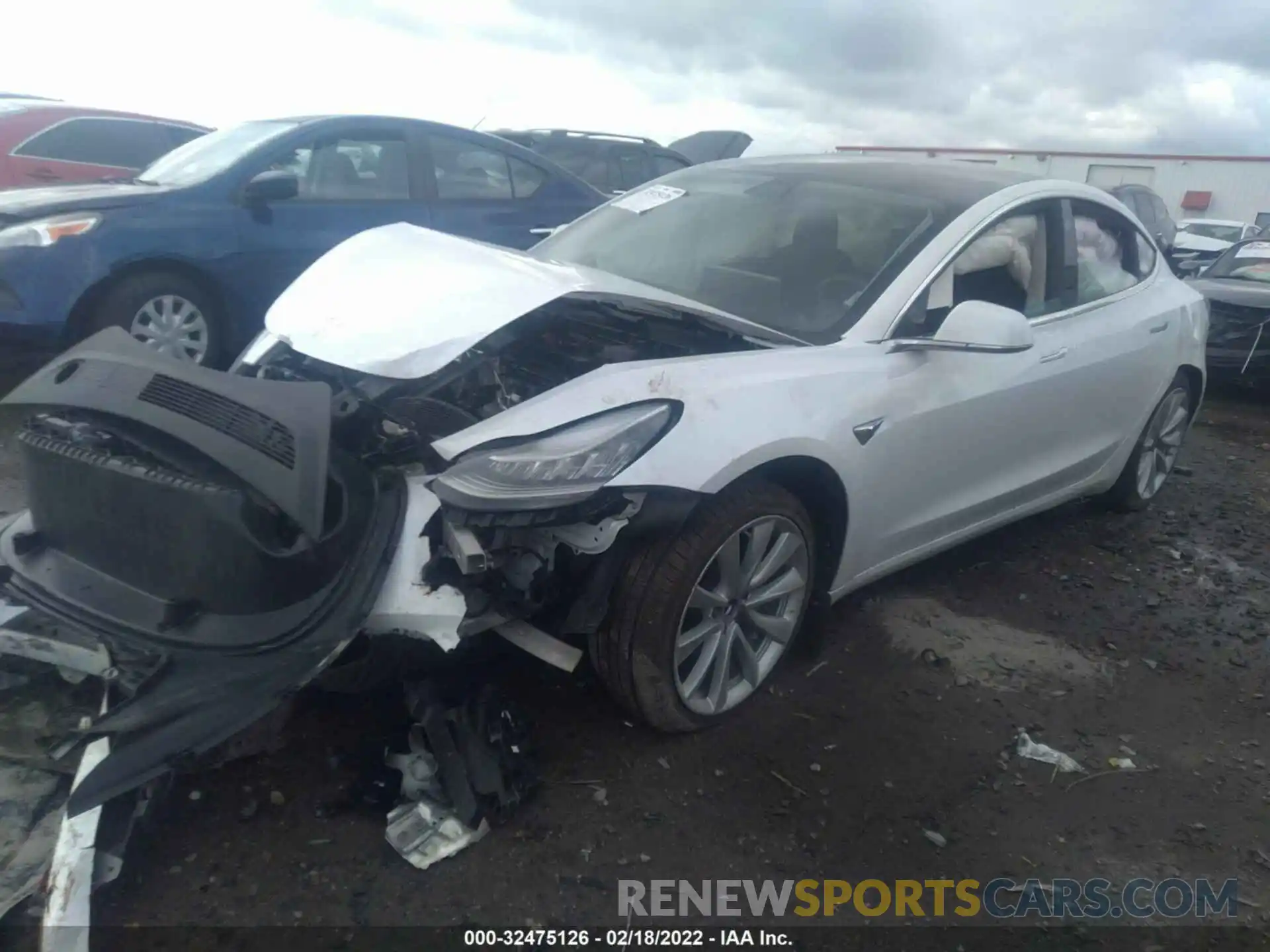 2 Photograph of a damaged car 5YJ3E1EA0KF446675 TESLA MODEL 3 2019