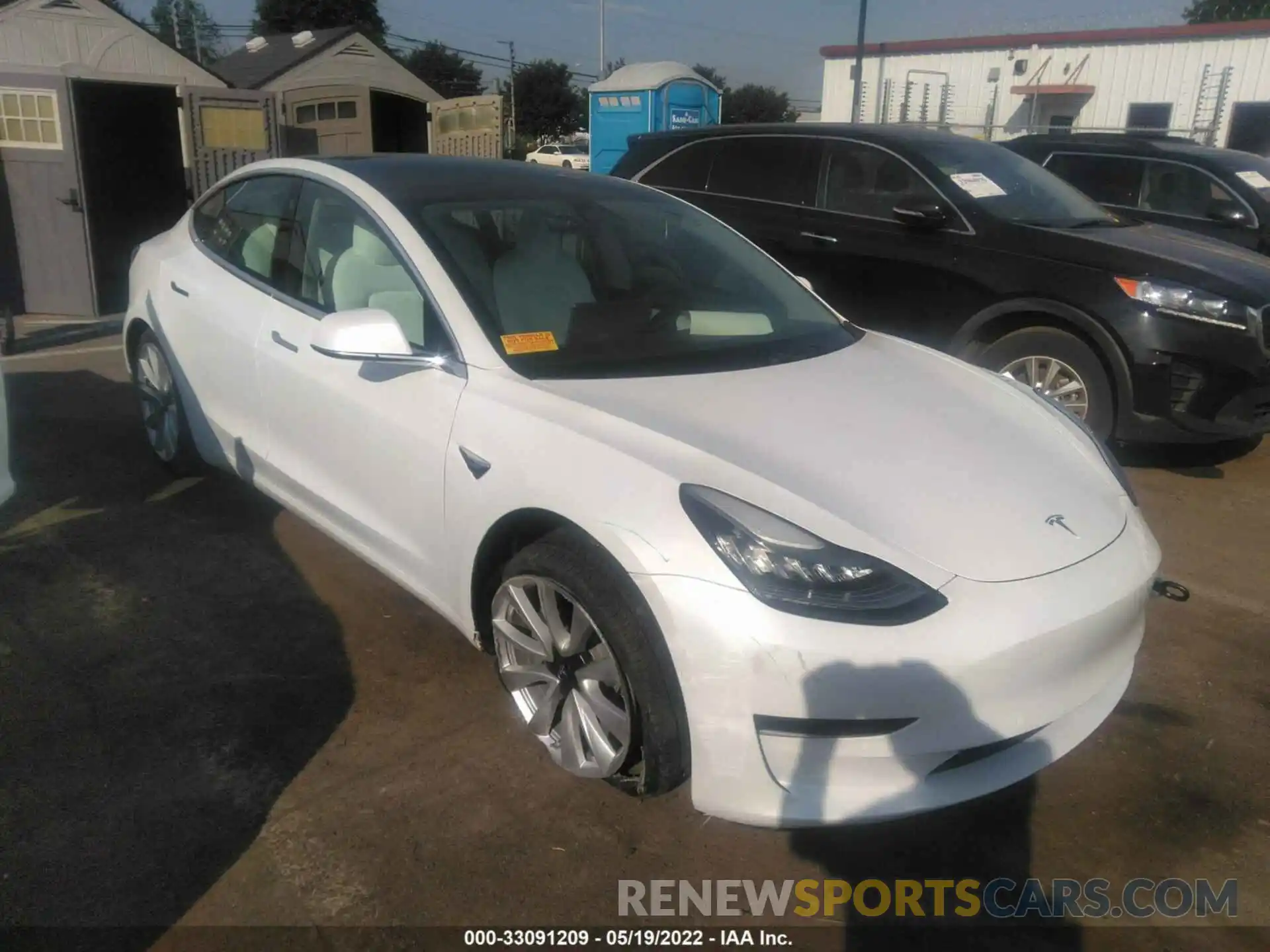 1 Photograph of a damaged car 5YJ3E1EA0KF447809 TESLA MODEL 3 2019