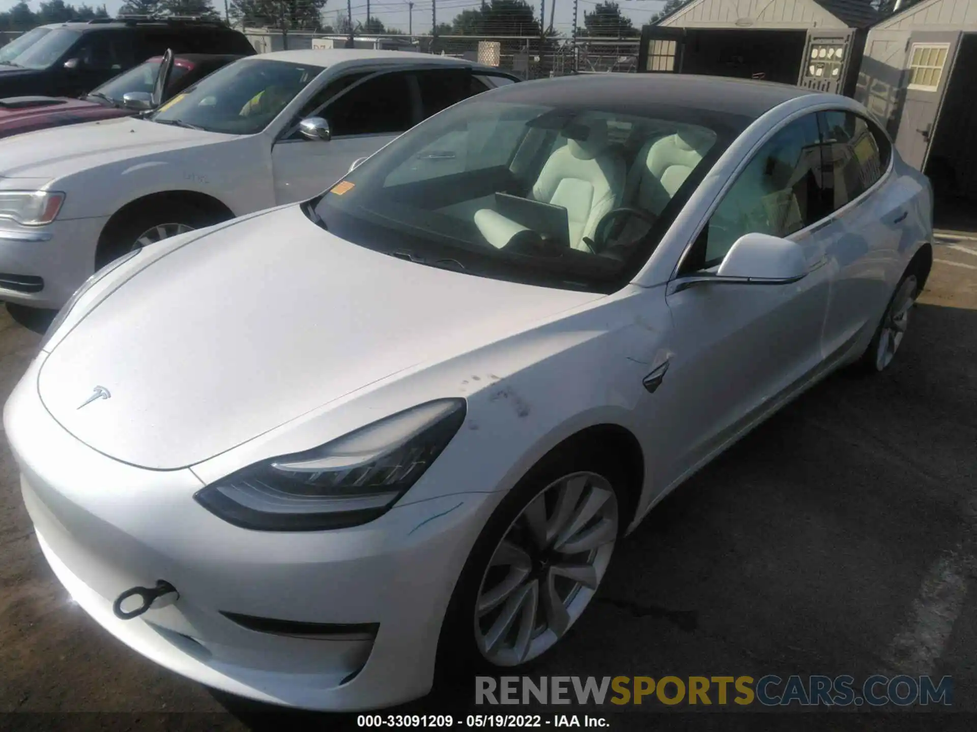 2 Photograph of a damaged car 5YJ3E1EA0KF447809 TESLA MODEL 3 2019