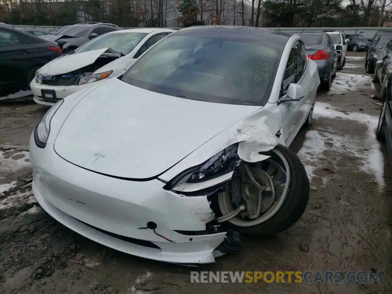 2 Photograph of a damaged car 5YJ3E1EA0KF474931 TESLA MODEL 3 2019