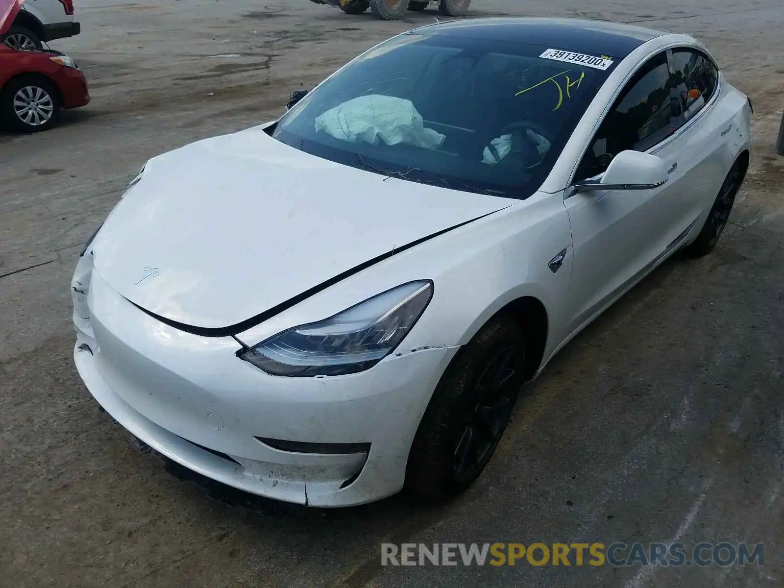 2 Photograph of a damaged car 5YJ3E1EA0KF482835 TESLA MODEL 3 2019