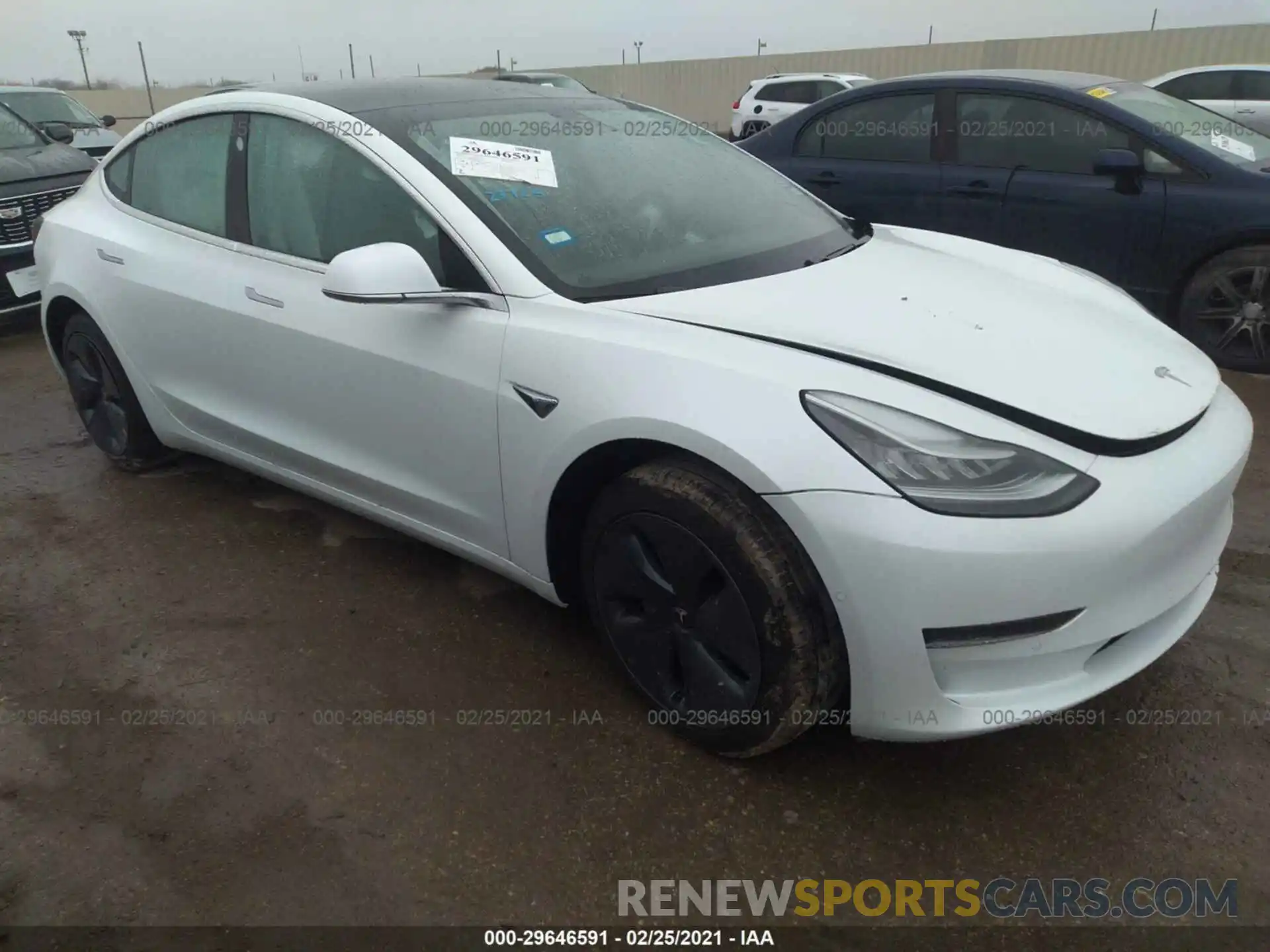 1 Photograph of a damaged car 5YJ3E1EA0KF483287 TESLA MODEL 3 2019