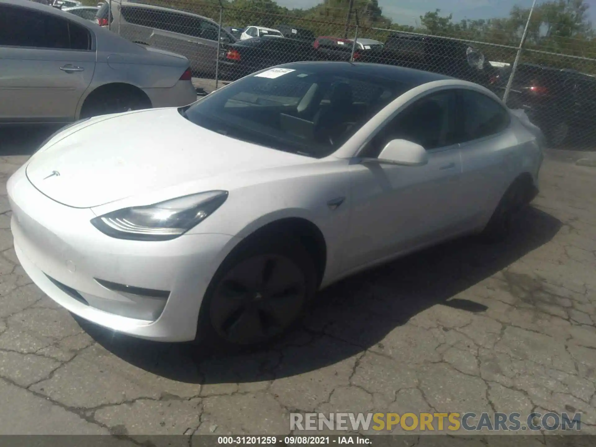 2 Photograph of a damaged car 5YJ3E1EA0KF483726 TESLA MODEL 3 2019