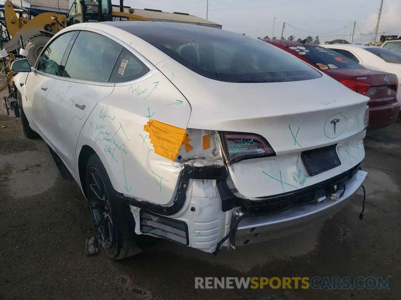 3 Photograph of a damaged car 5YJ3E1EA0KF483919 TESLA MODEL 3 2019