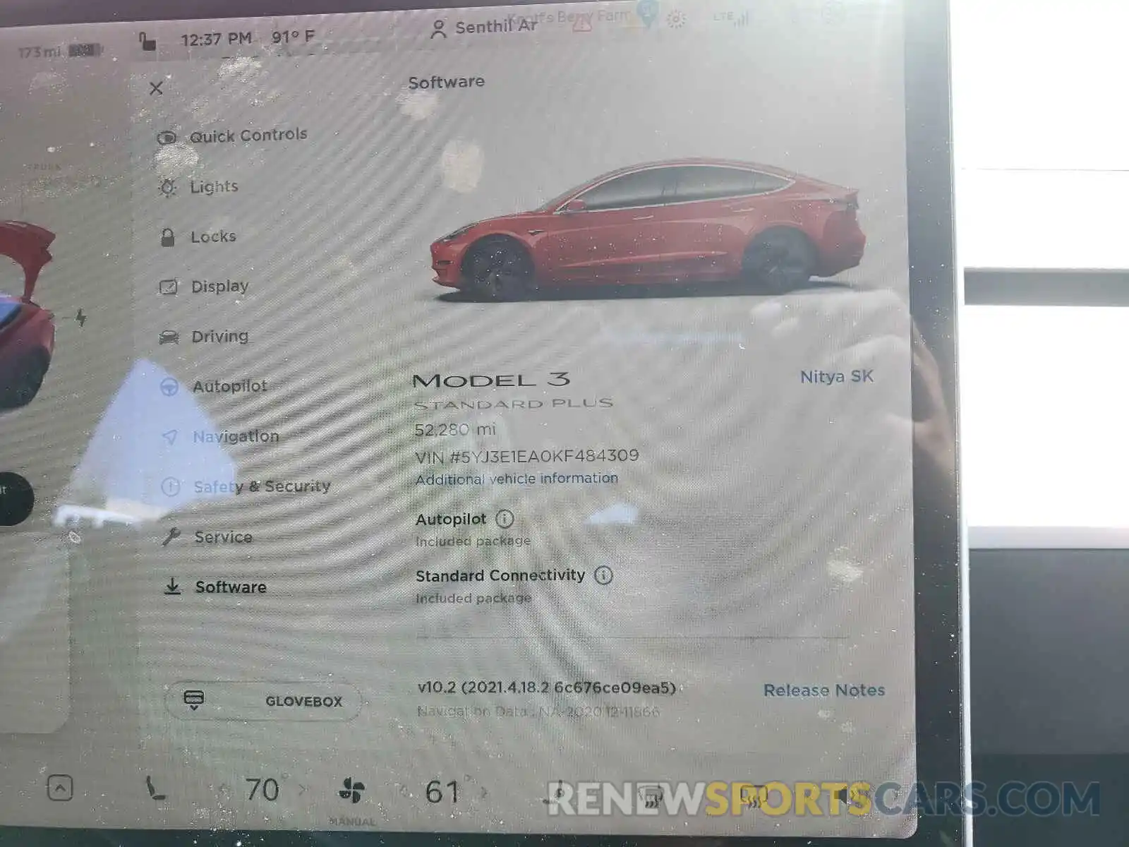 8 Фотография поврежденного автомобиля 5YJ3E1EA0KF484309 TESLA MODEL 3 2019