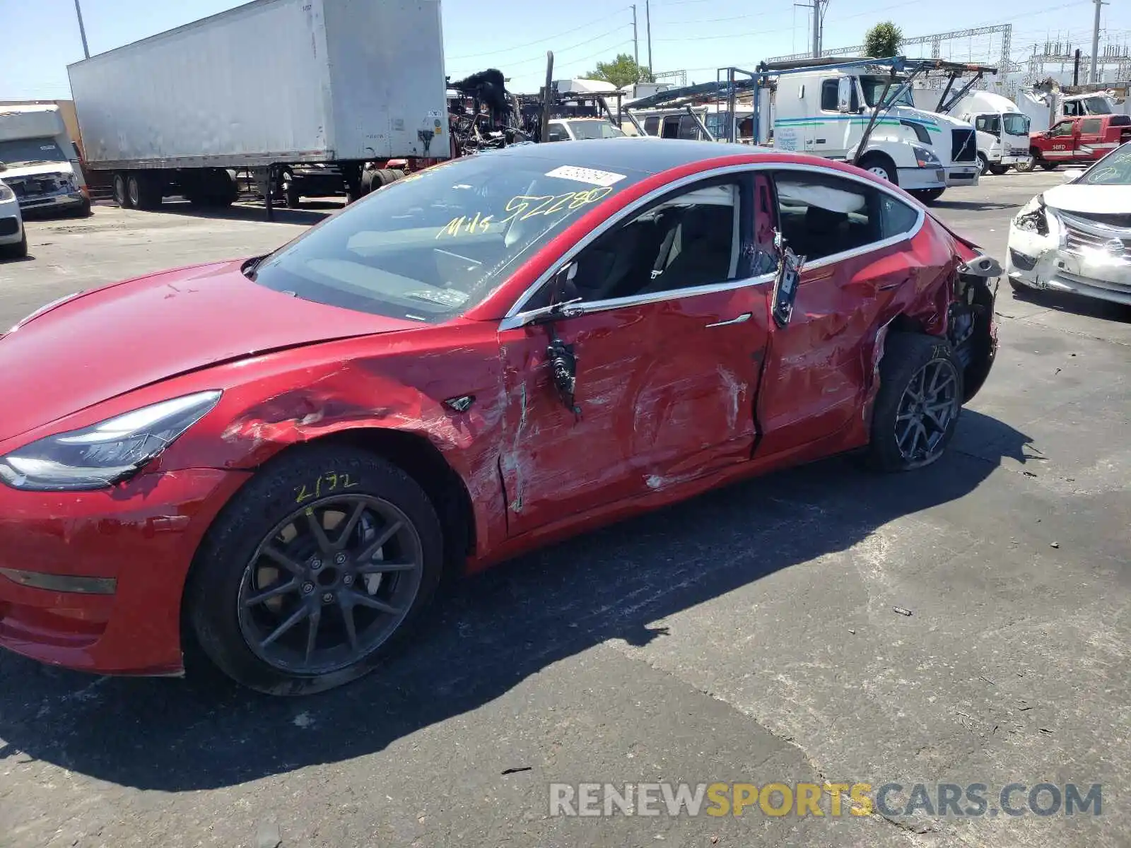 9 Photograph of a damaged car 5YJ3E1EA0KF484309 TESLA MODEL 3 2019