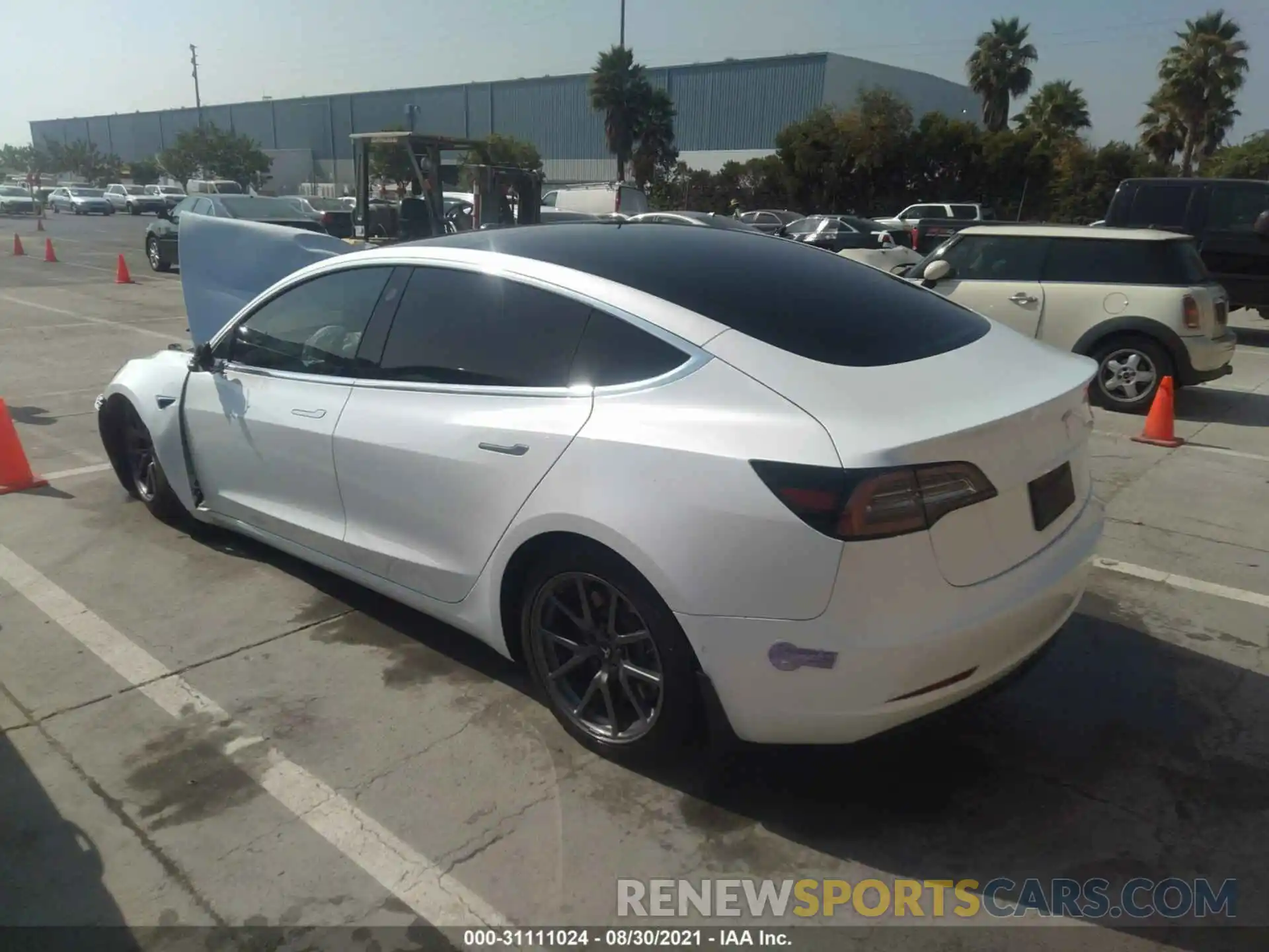 3 Photograph of a damaged car 5YJ3E1EA0KF485783 TESLA MODEL 3 2019