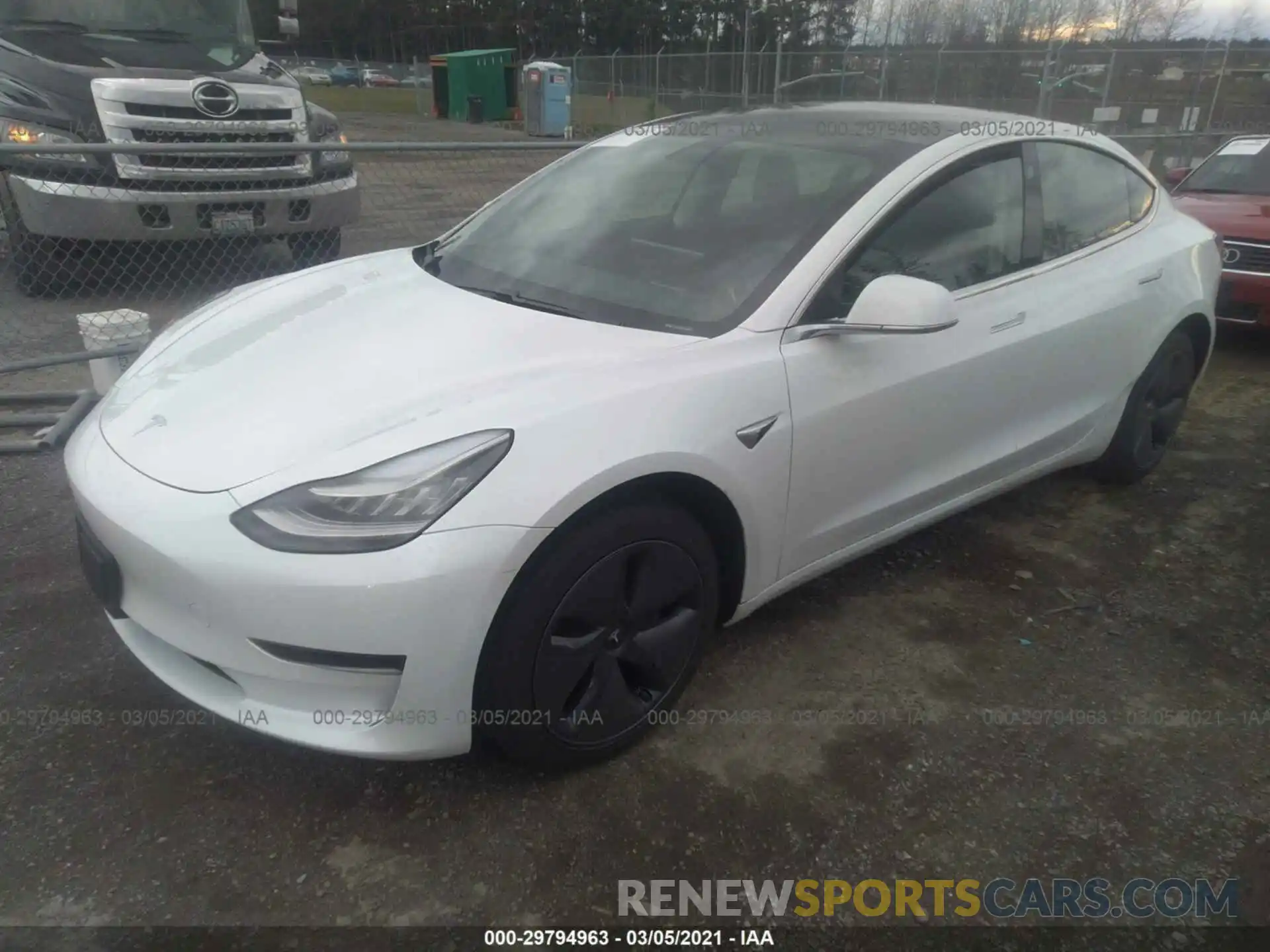 2 Photograph of a damaged car 5YJ3E1EA0KF485816 TESLA MODEL 3 2019