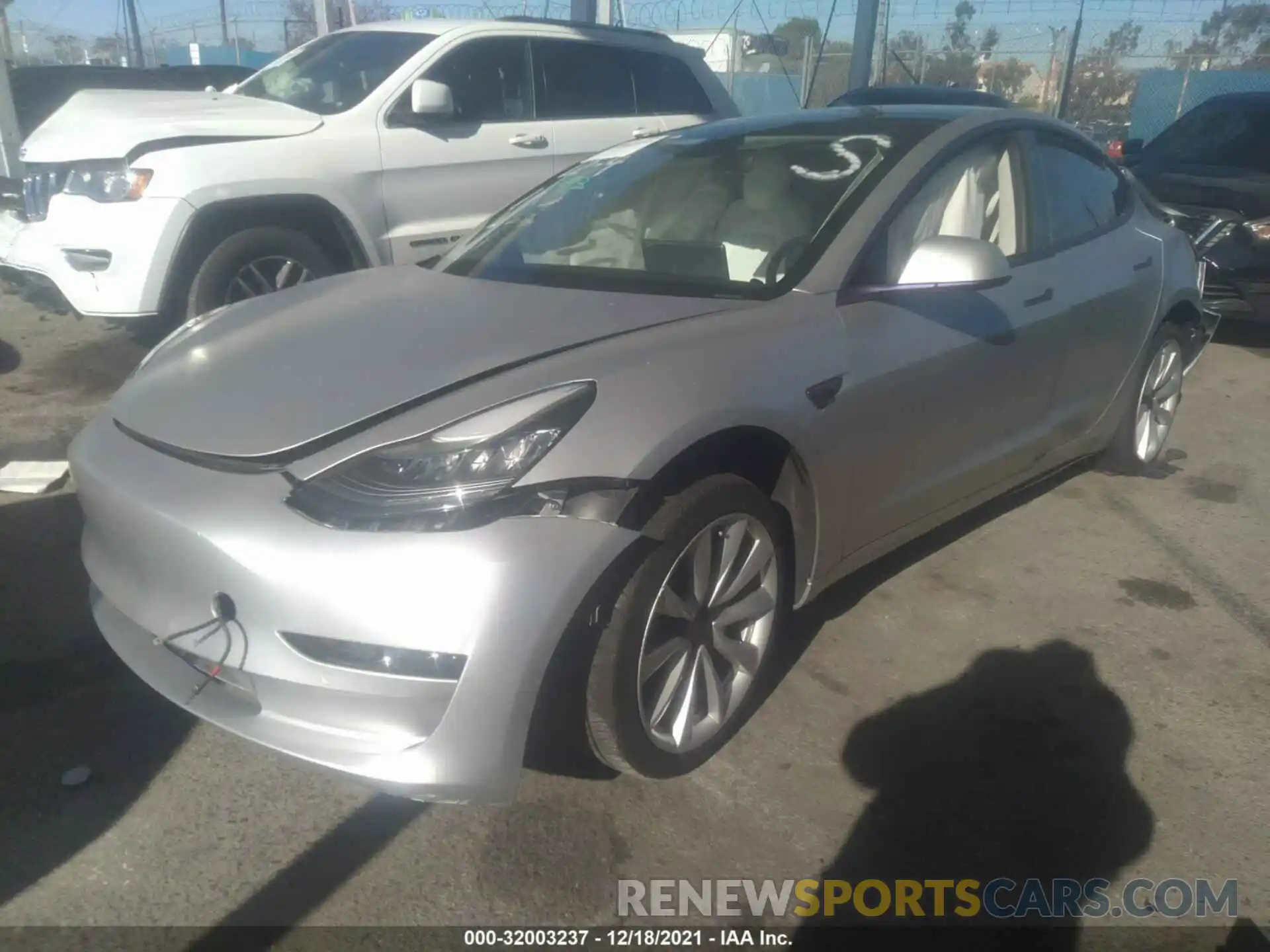 2 Photograph of a damaged car 5YJ3E1EA0KF486898 TESLA MODEL 3 2019